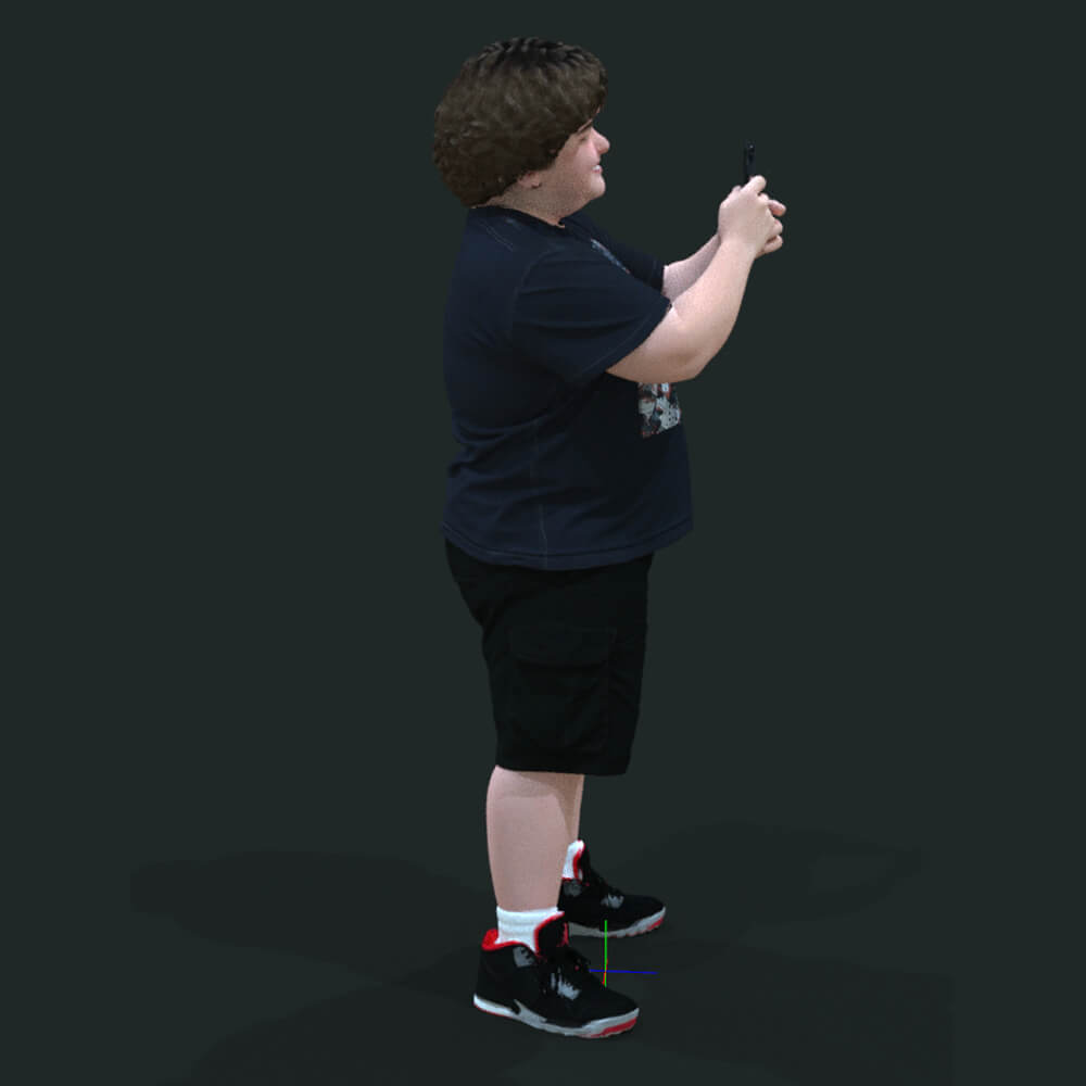 Teenager with Phone 1 Daz Content