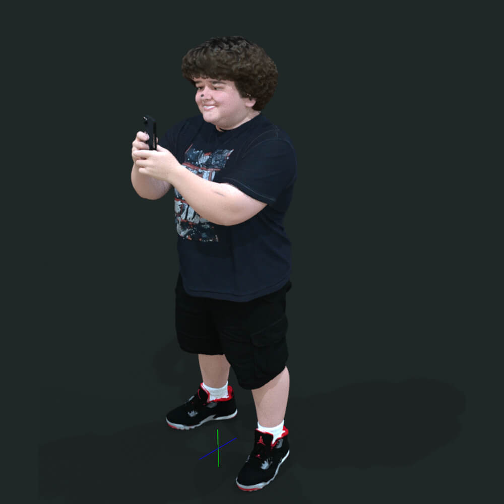 Teenager with Phone 1 Daz Content