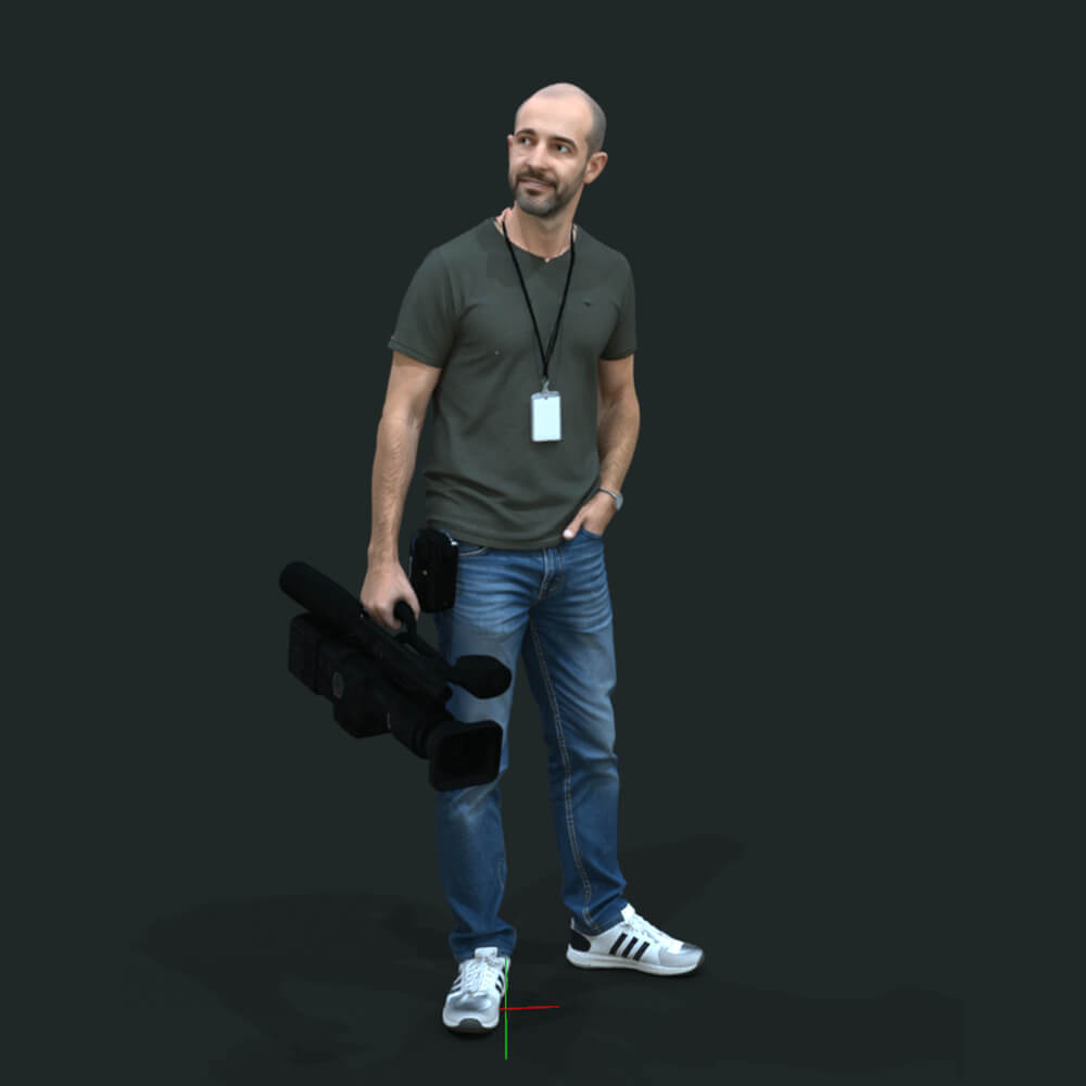 TV Team Cameraman 3 Daz Content