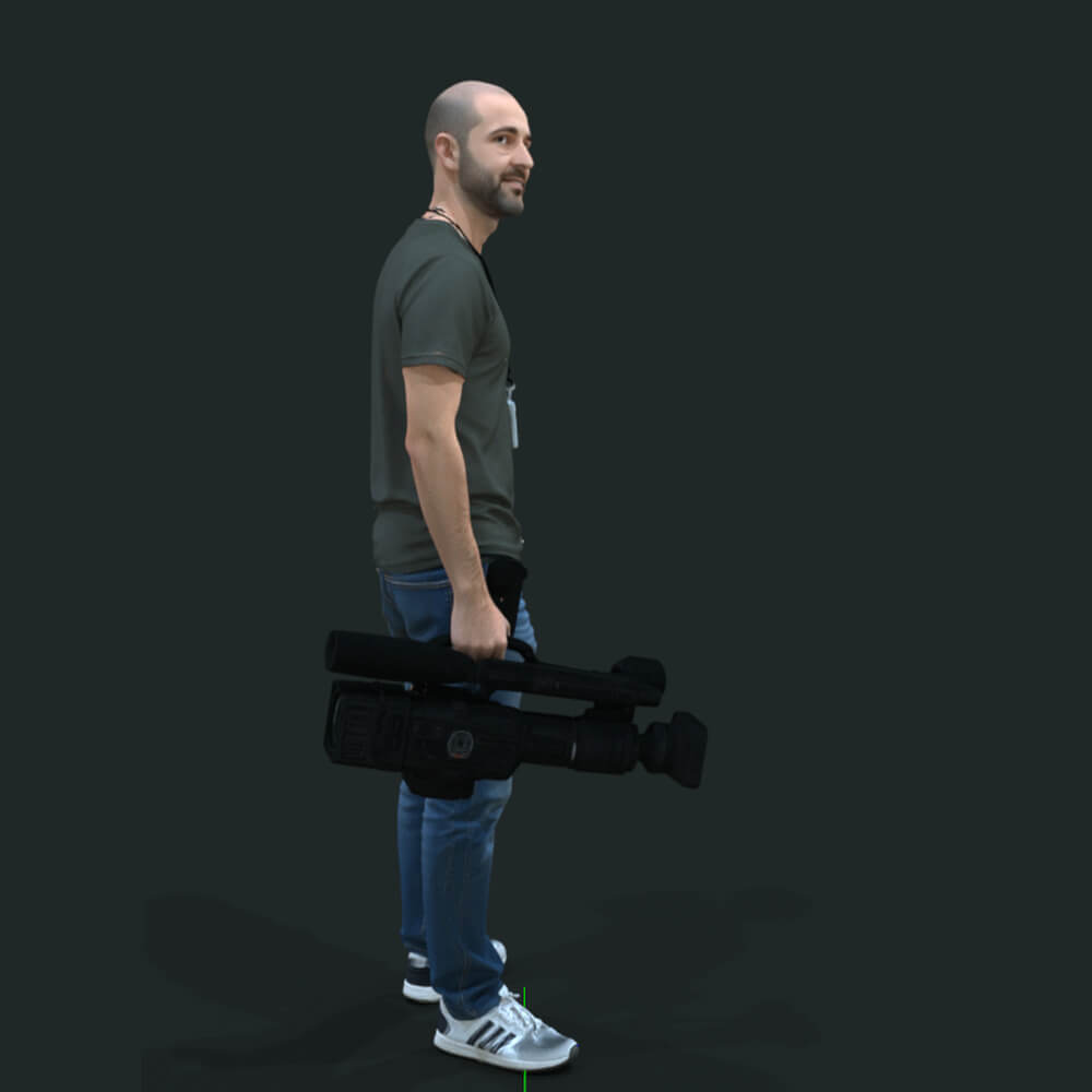 TV Team Cameraman 3 Daz Content