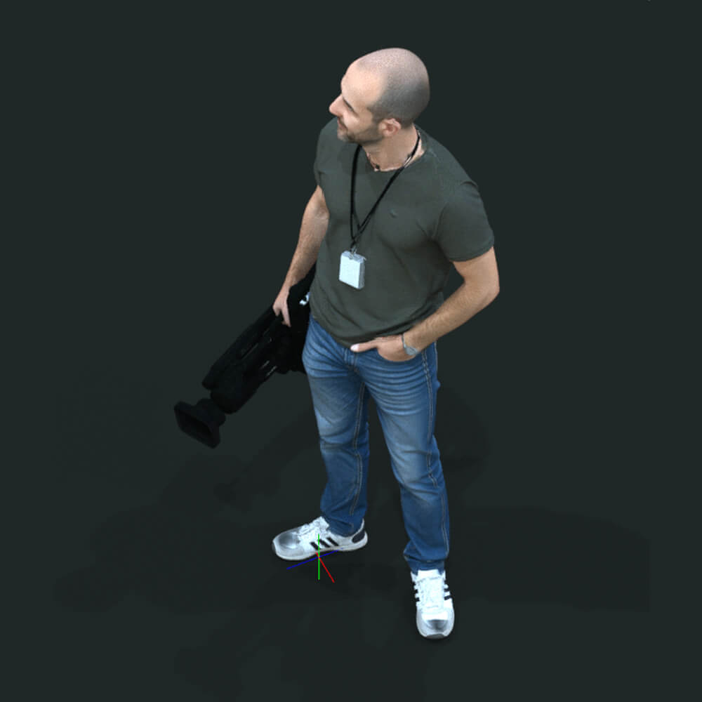 TV Team Cameraman 3 Daz Content