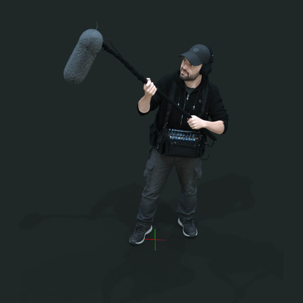 TV Team Cameraman 4 Micro Daz Content
