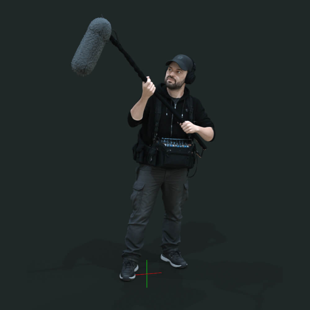 TV Team Cameraman 4 Micro Daz Content