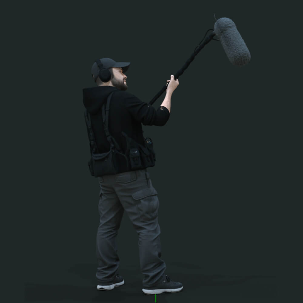 TV Team Cameraman 4 Micro Daz Content