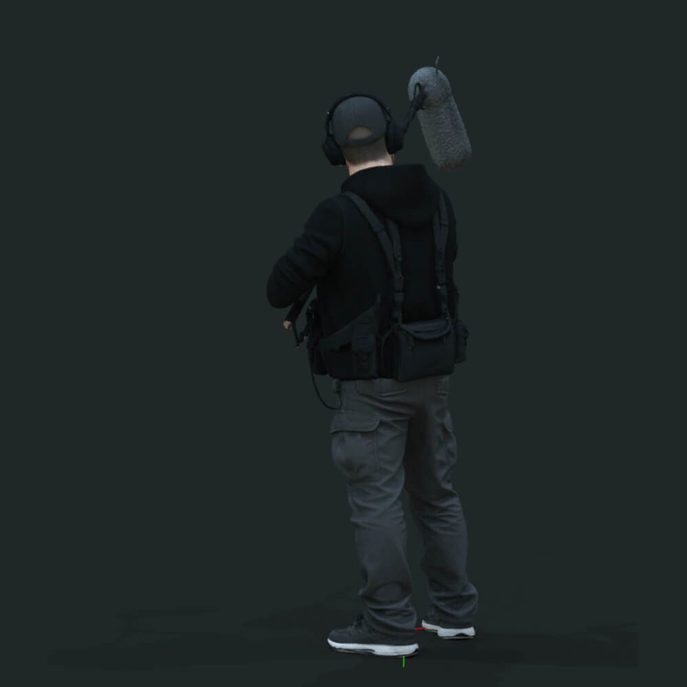 TV Team Cameraman 4 Micro Daz Content