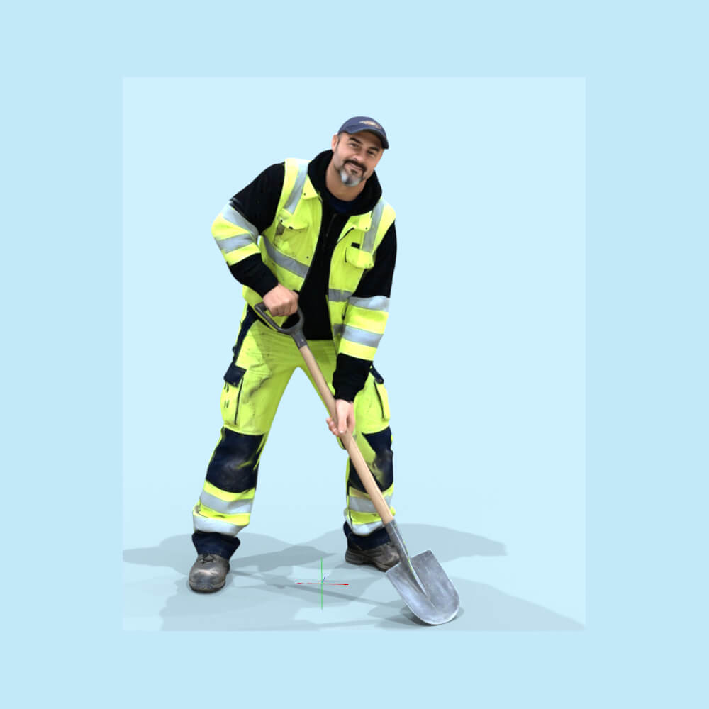 Worker with a Shovel Daz Content