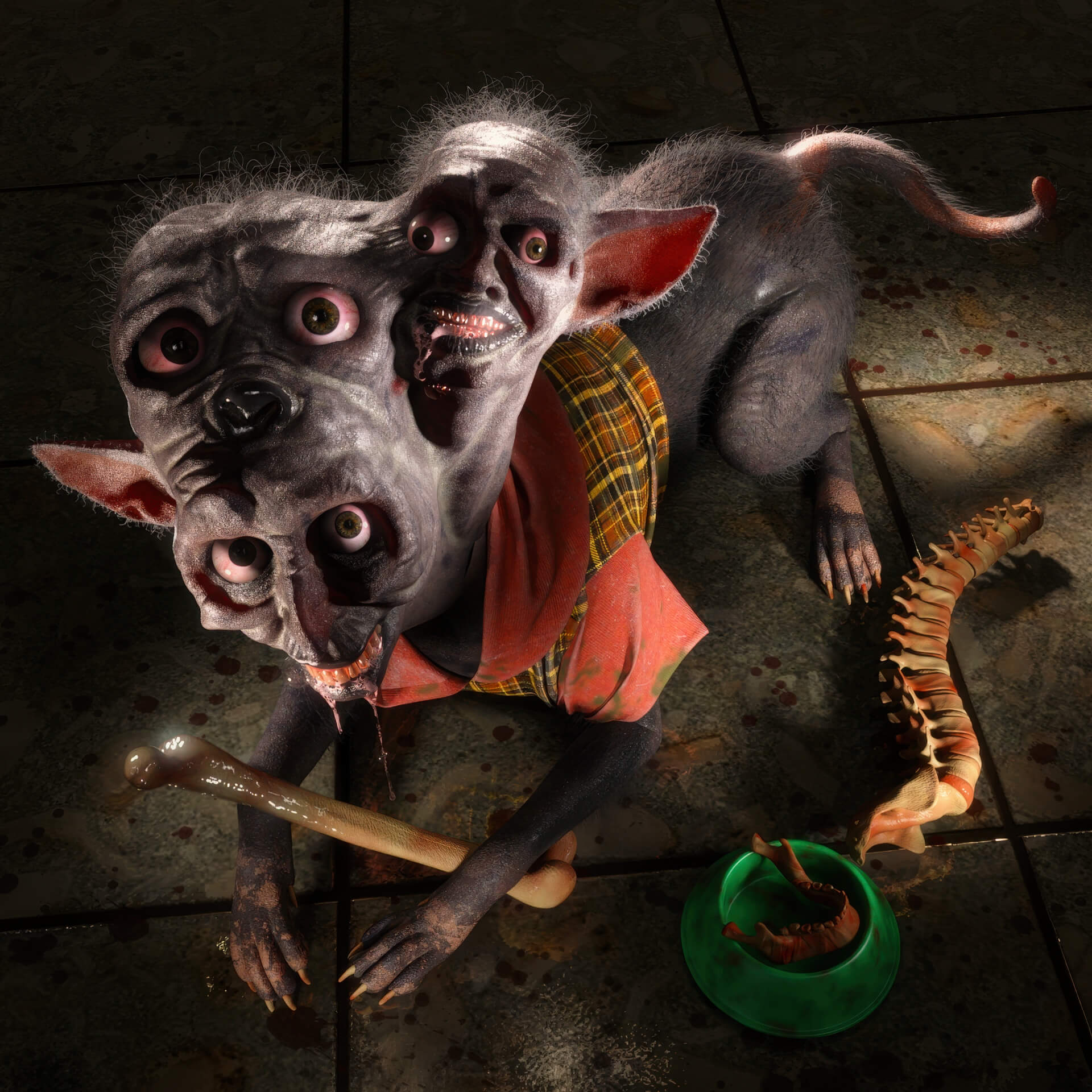 The Rescue Mutt 3D Render, Digital Artwork by mignola