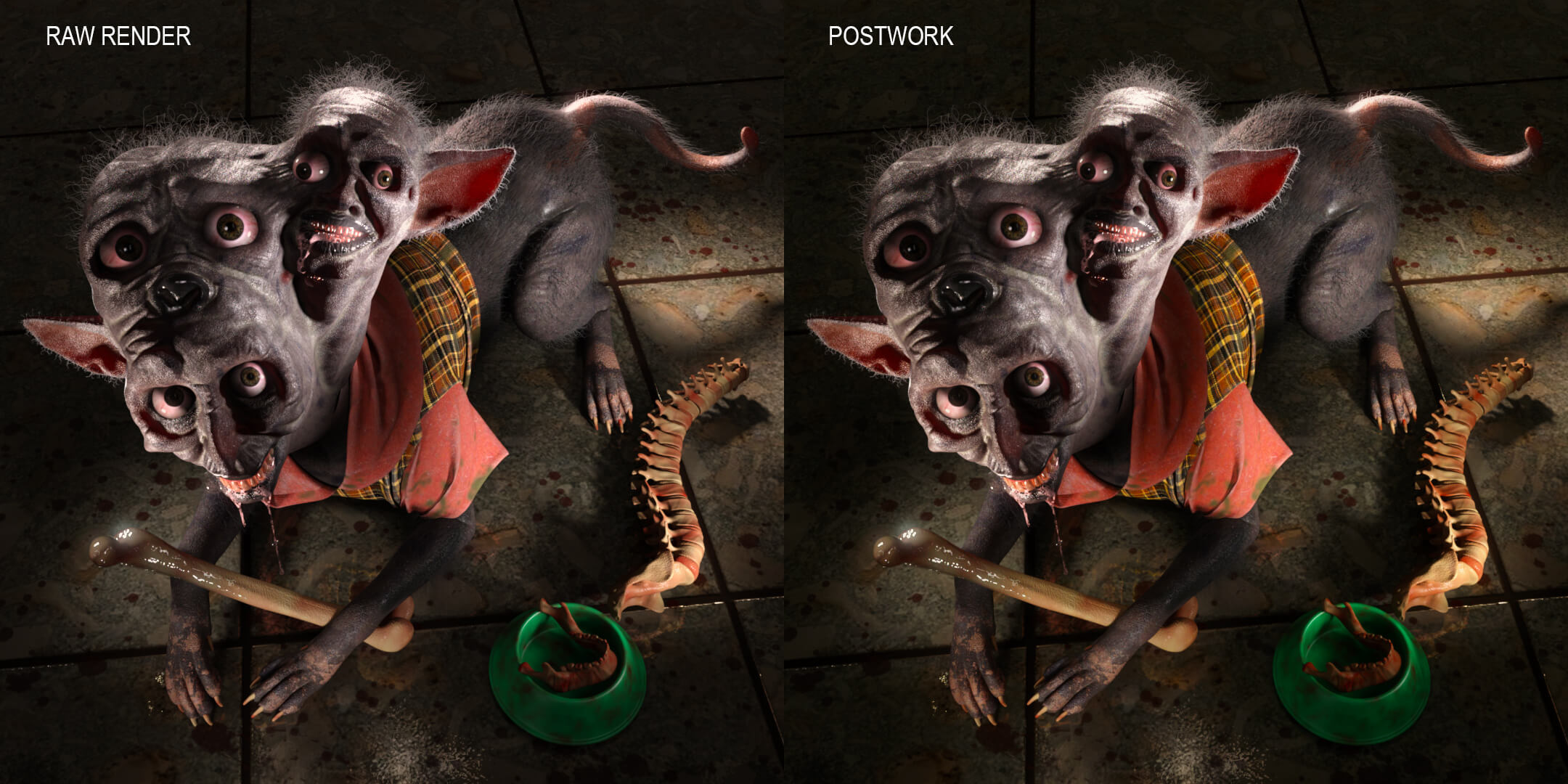 The Rescue Mutt 3D Render, Digital Artwork by mignola