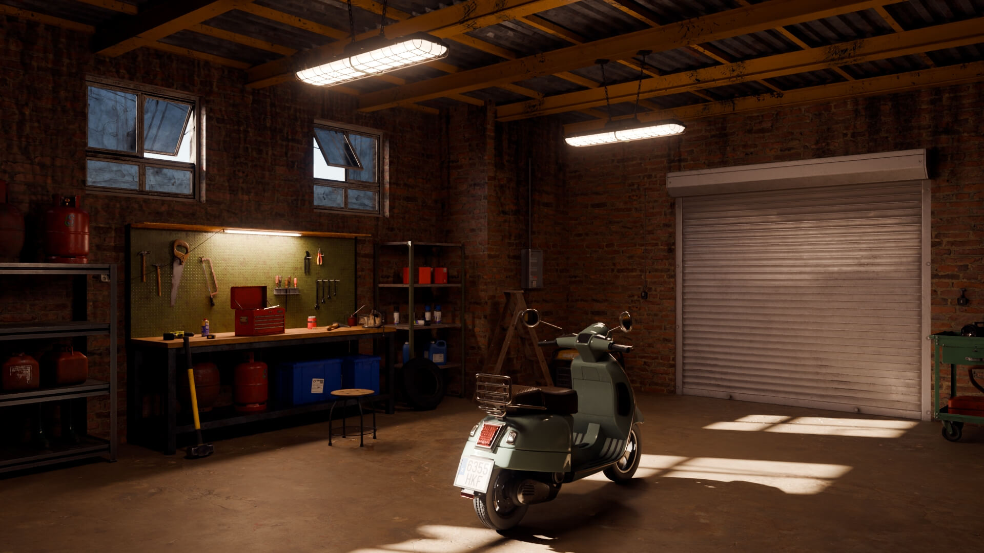 Garage Workshop Environment 3D Model