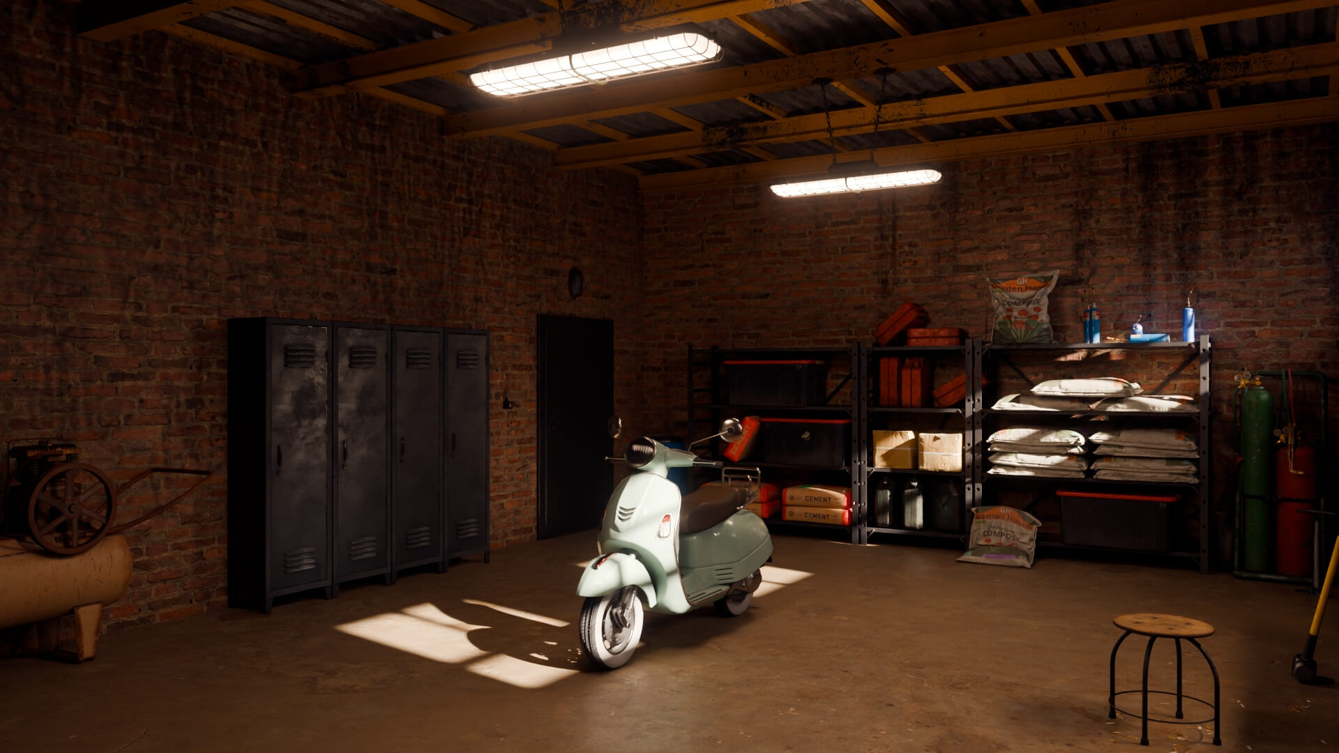 Garage Workshop Environment 3D Model