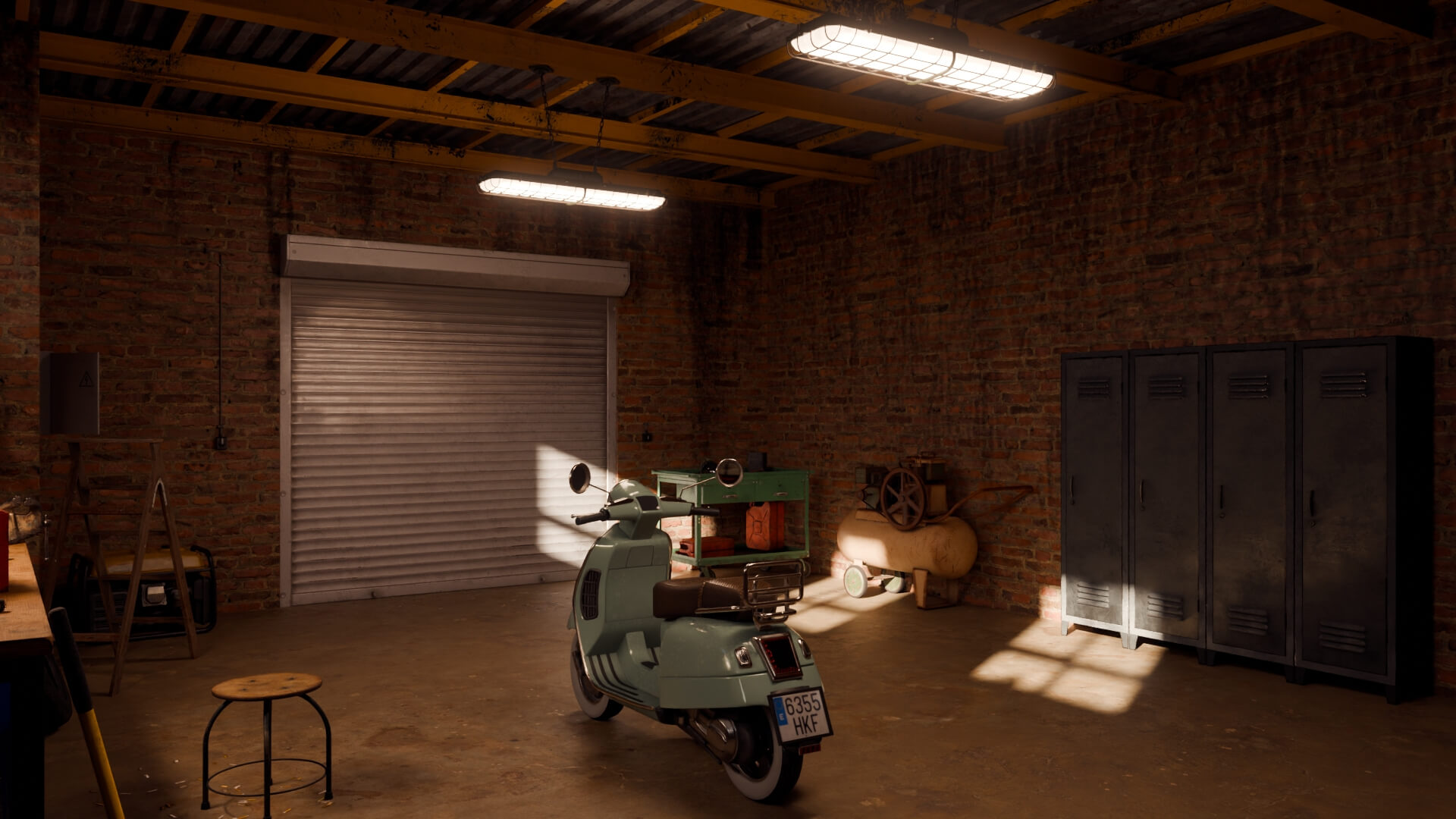 Garage Workshop Environment 3D Model