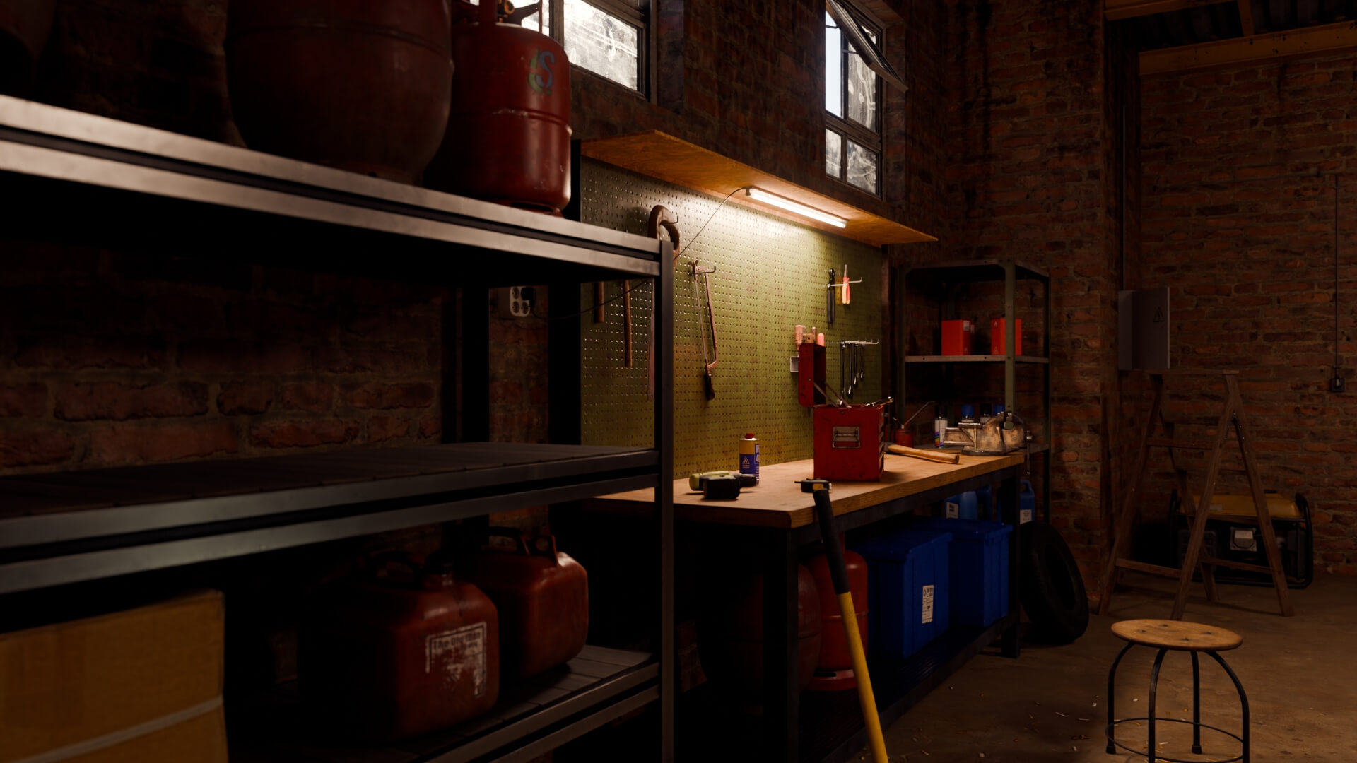 Garage Workshop Environment 3D Model