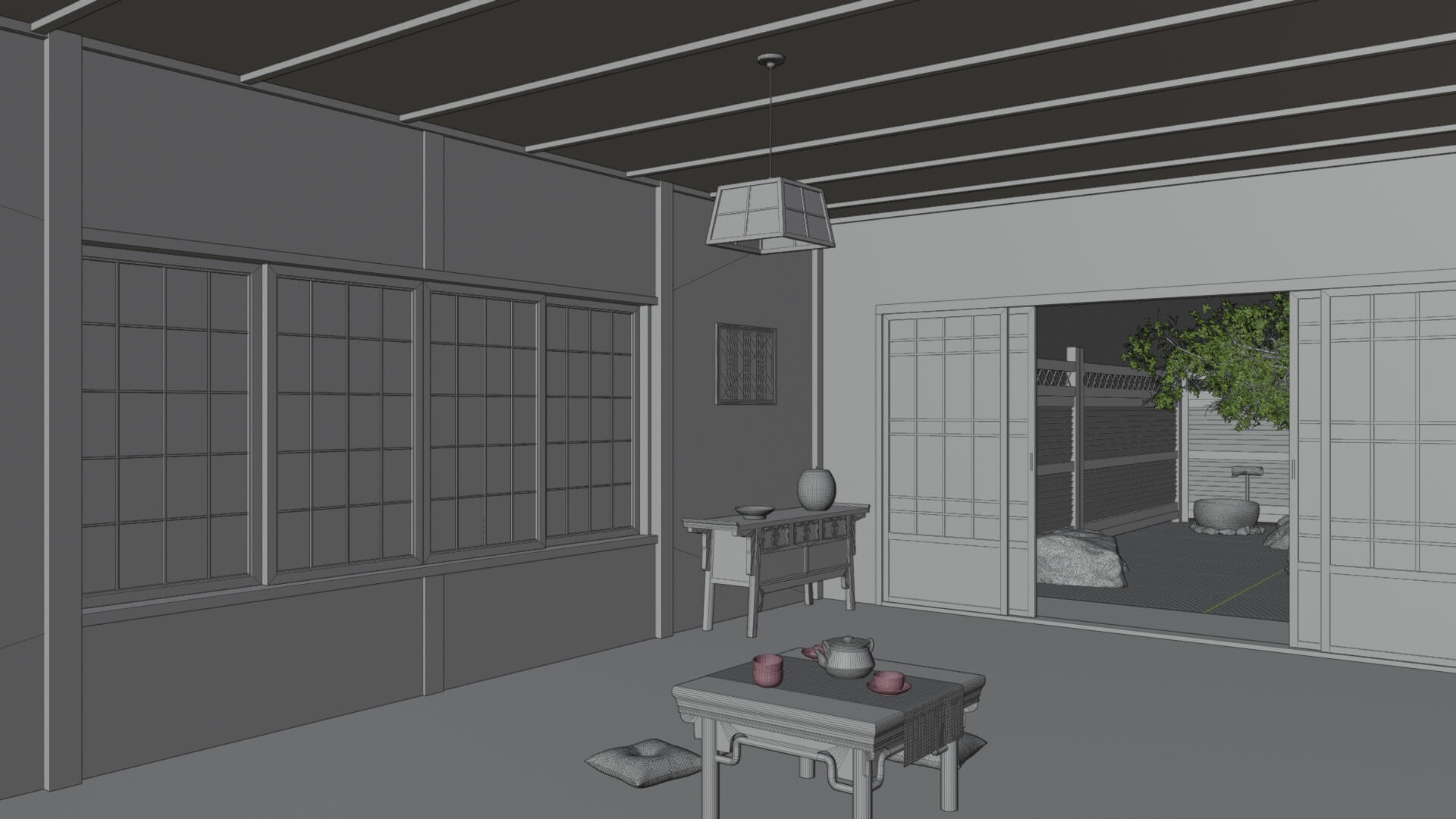 Japanese Tea Room 3D Model