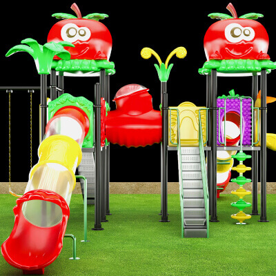 Kids Playground Equipment Pack – Apple Theme Park Play