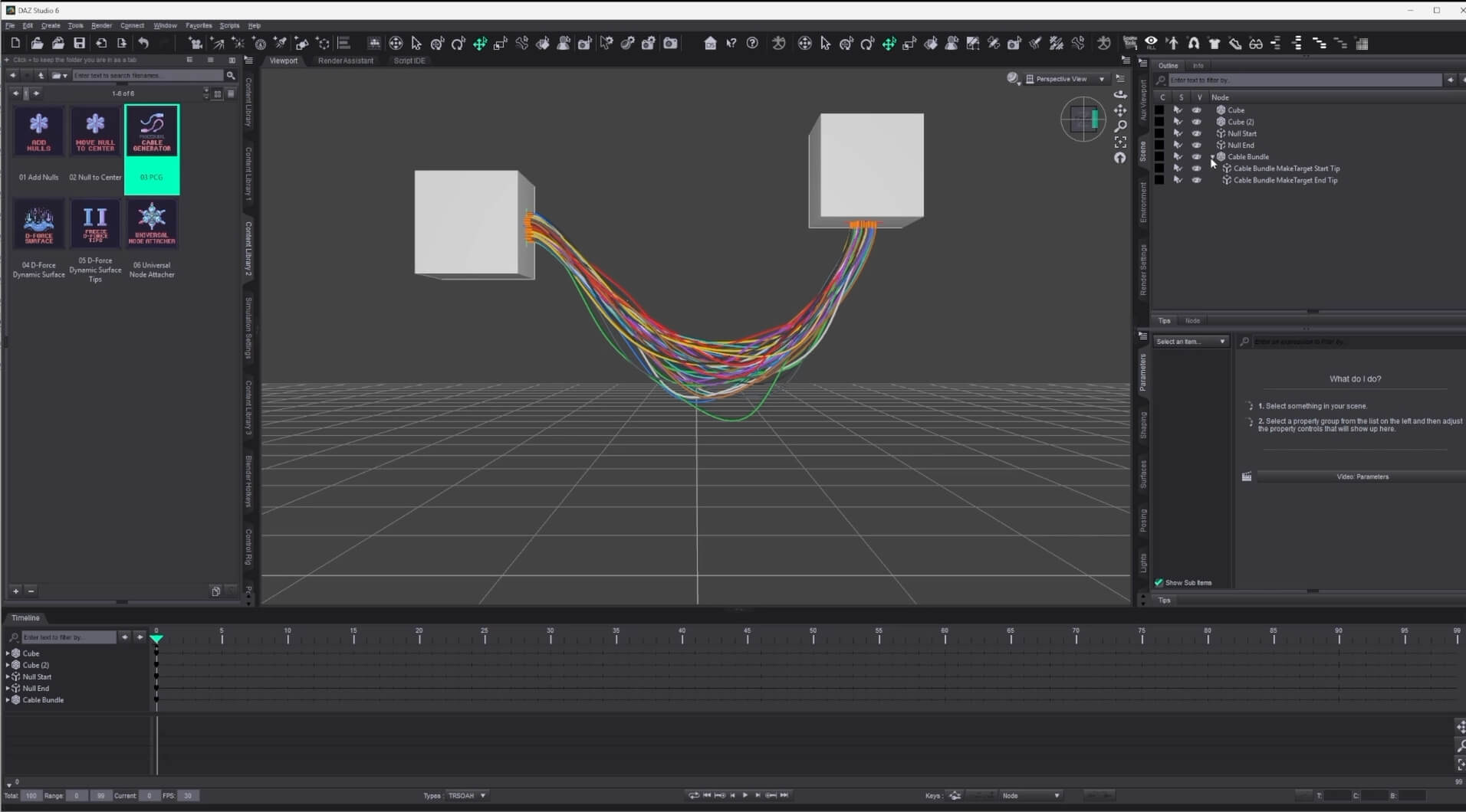 Procedural Cable Generator With "Chain" Feature Daz Content
