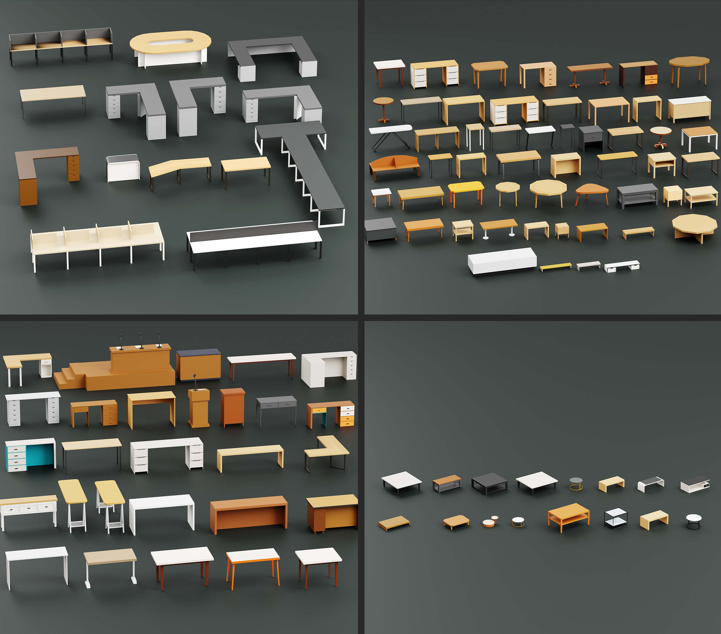 Cozy Interior Room 2 Low-Poly 3D Model 3D Model