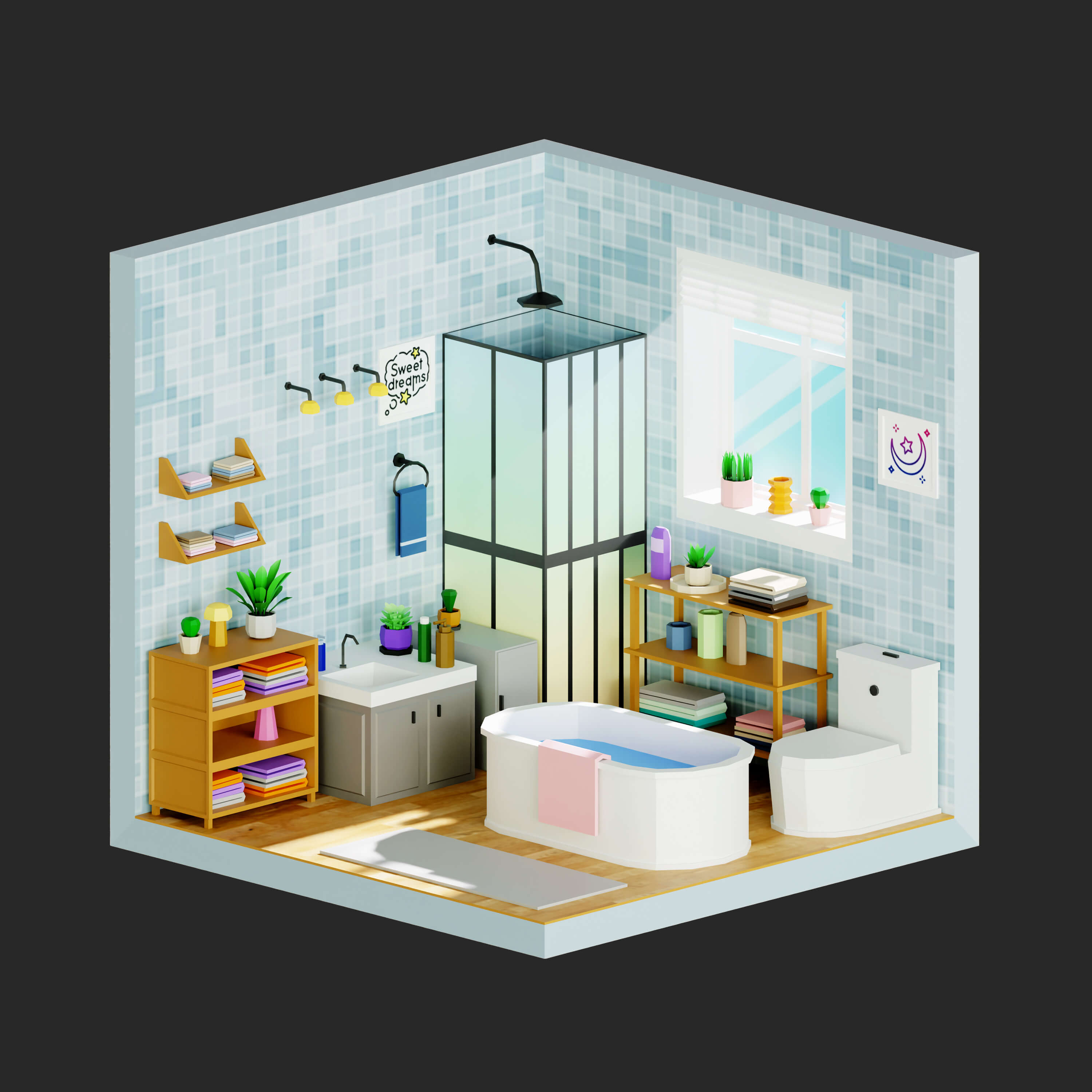 Interior 1 Low-Poly 3D Model 3D Model