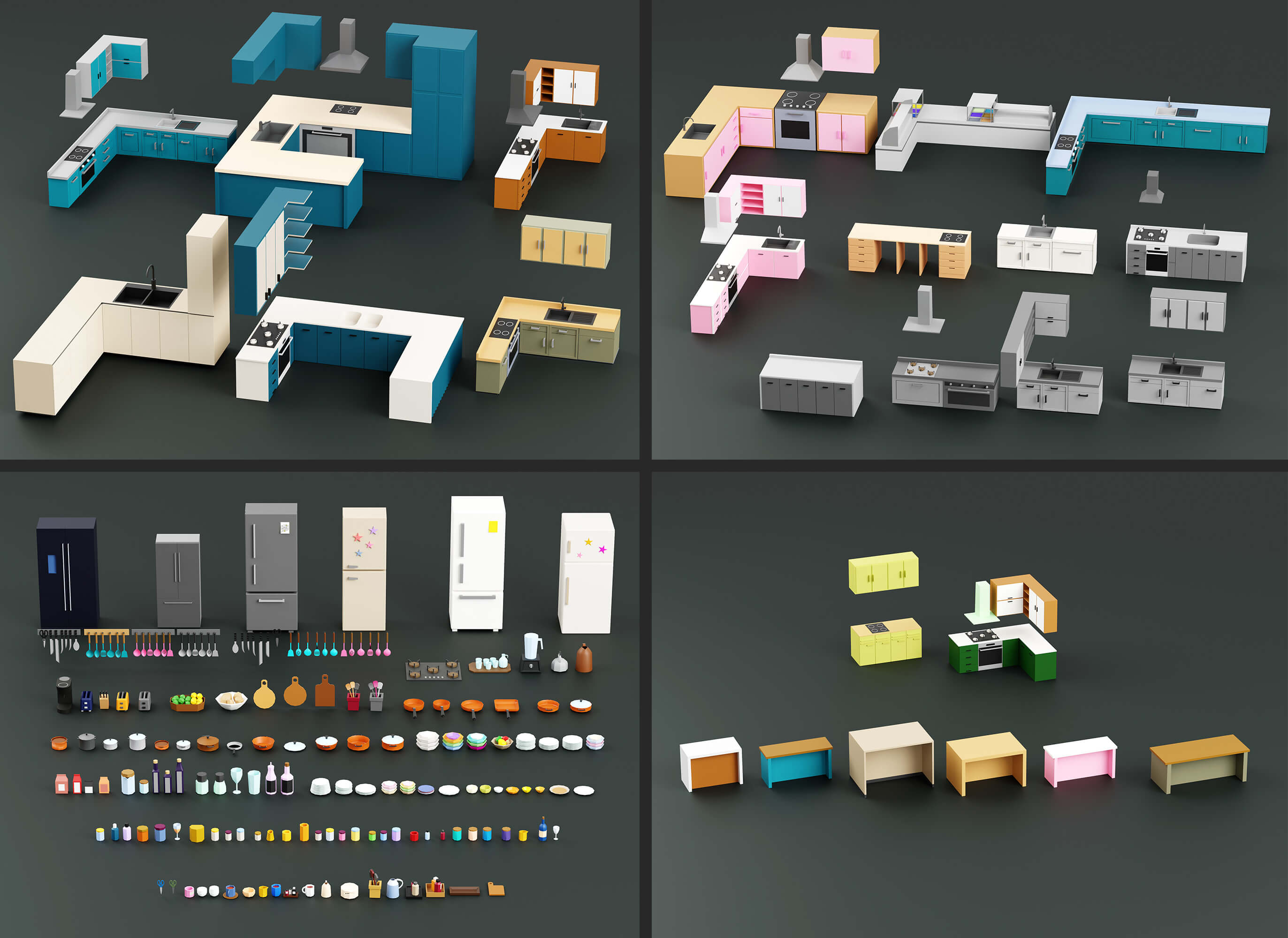 Interior 1 Low-Poly 3D Model 3D Model