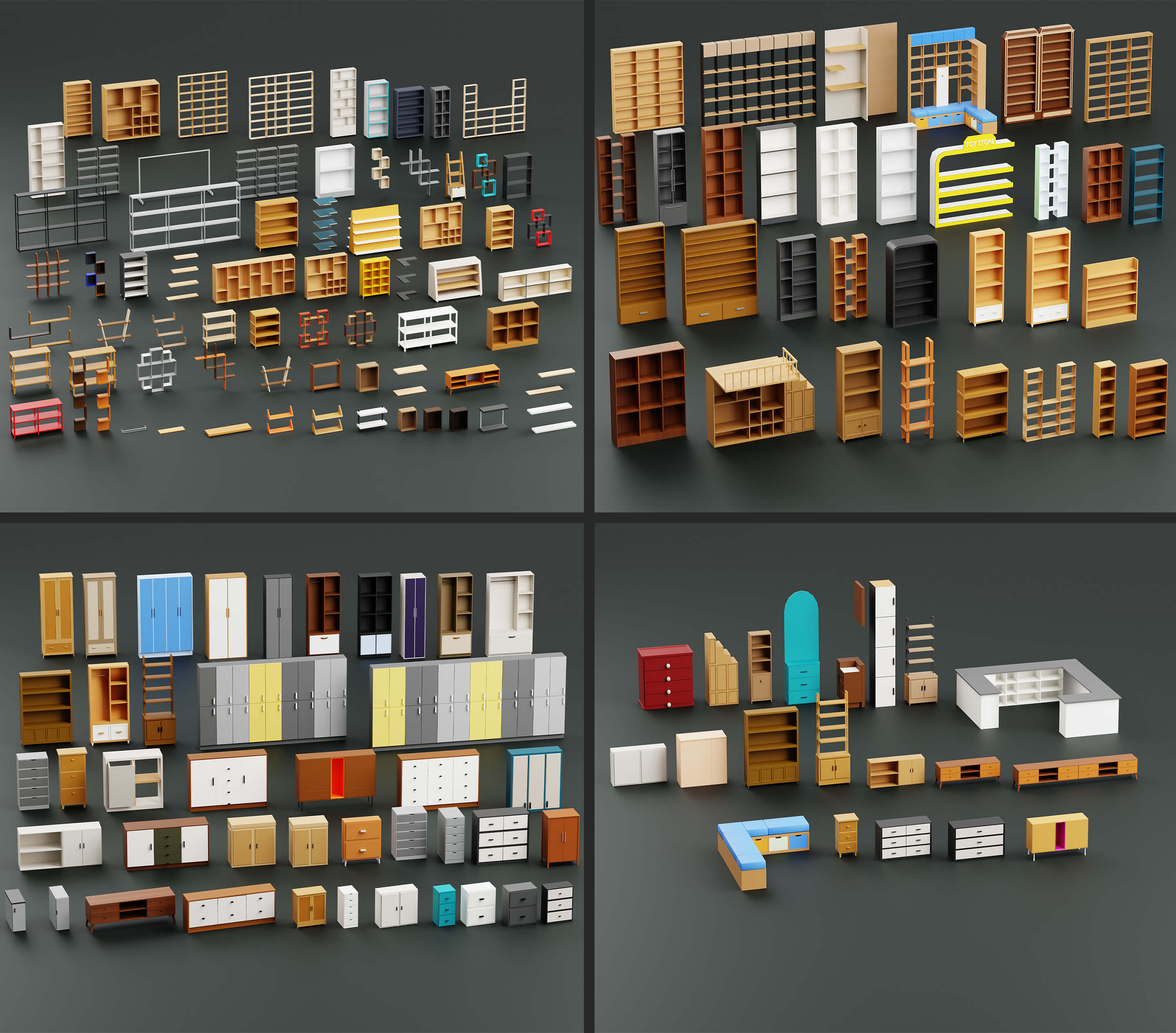 Interior 1 Low-Poly 3D Model 3D Model