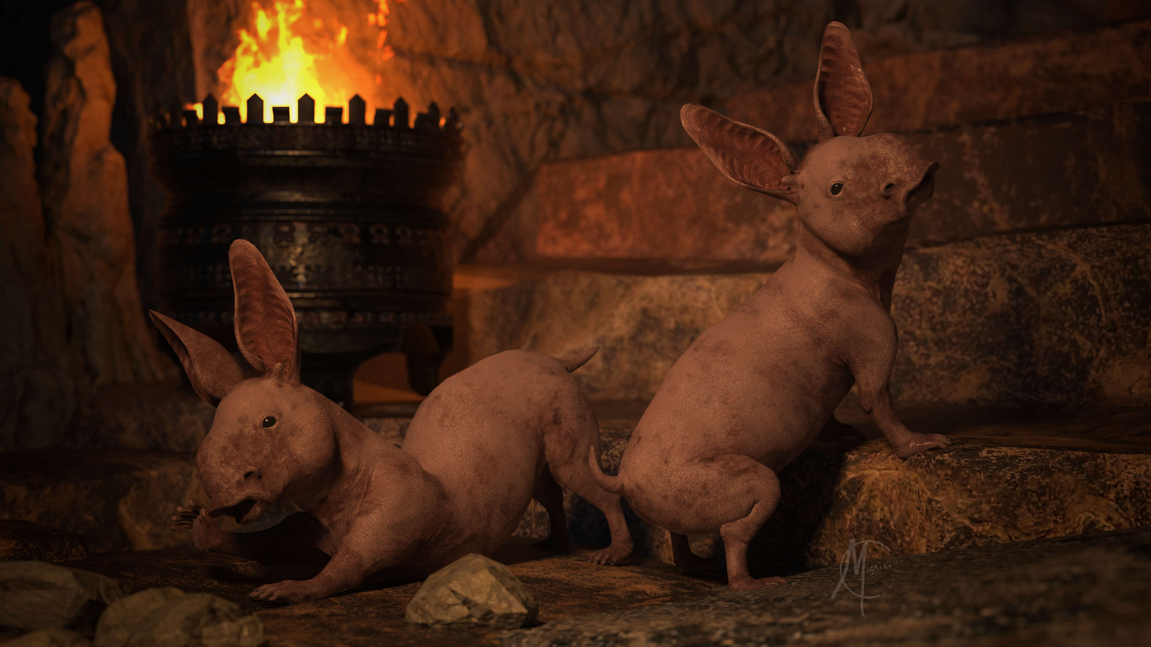 Dragon Age Createathon 2026 - Nugs Pinup 3D Render, Digital Artwork by mission control