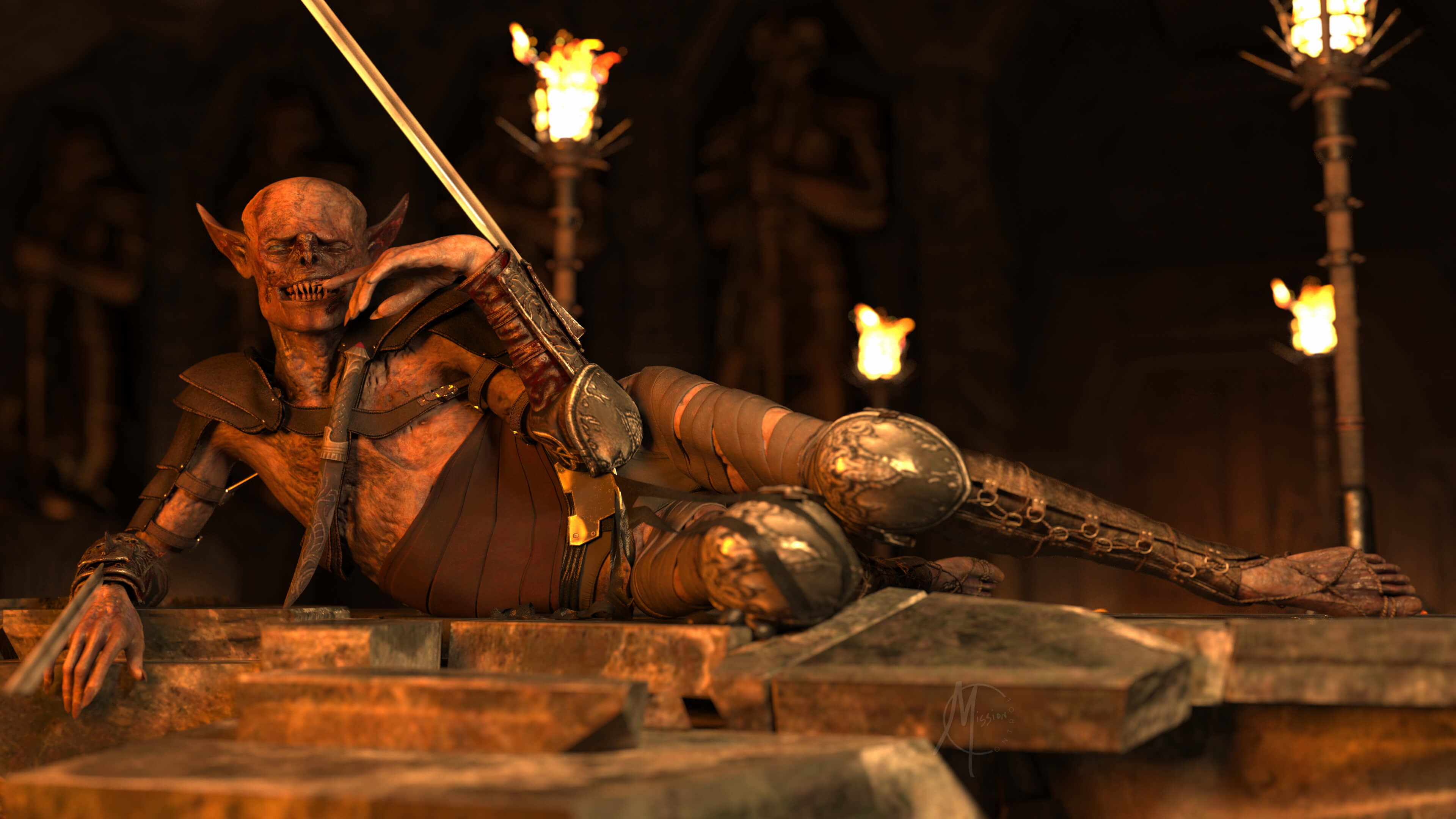 Dragon Age Createathon 2026 - Shriek Pinup 3D Render