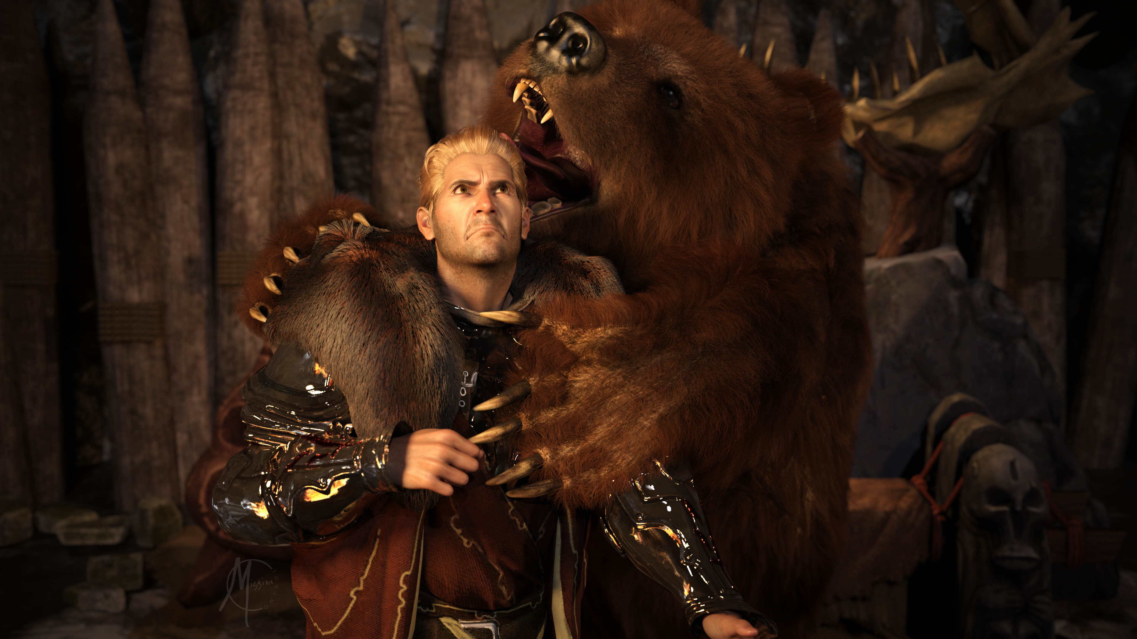 Dragon Age Createathon 2026 - Too Grizzly to Bear 3D Render, Digital Artwork by mission control
