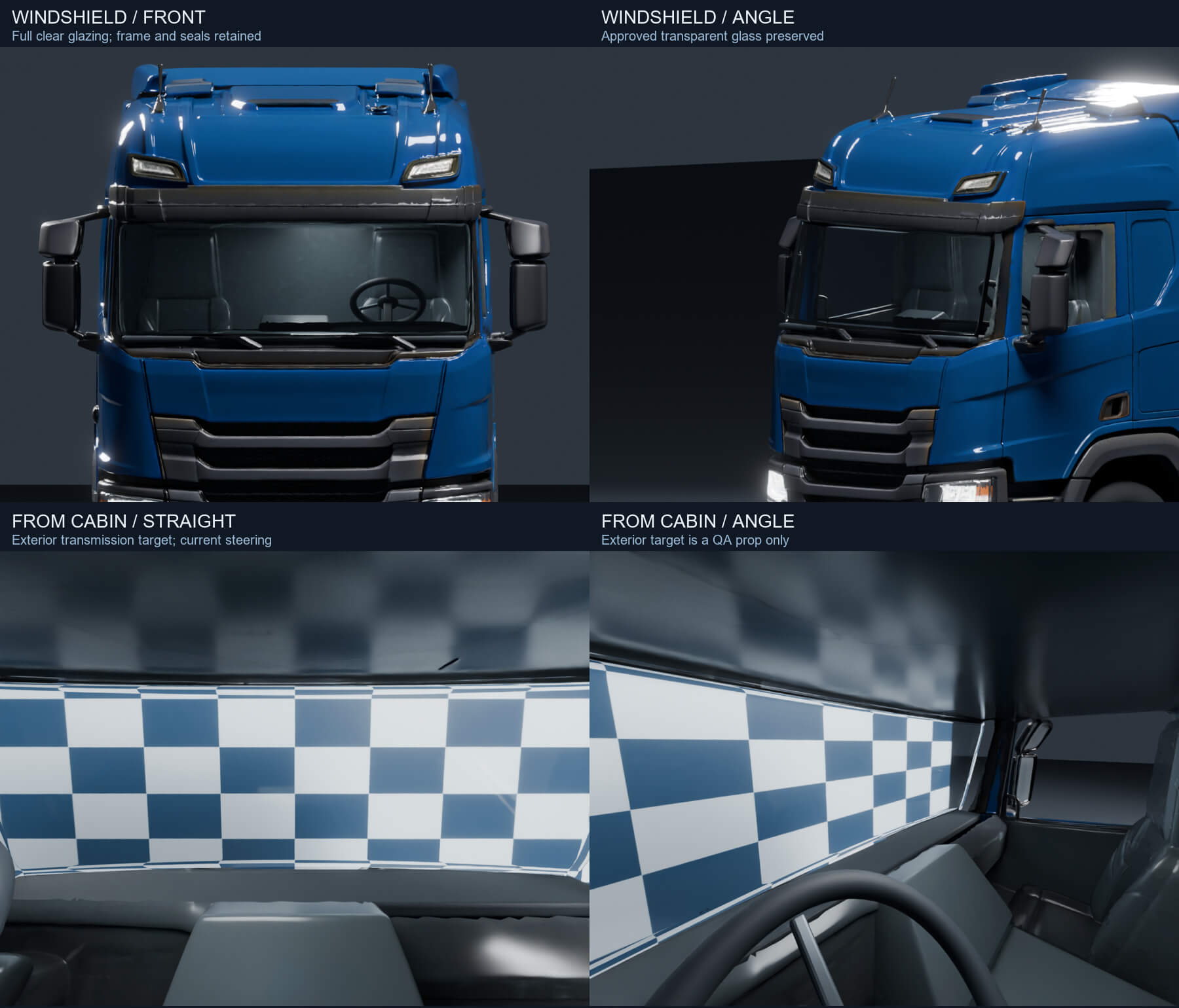 Animated European Semi Truck 3D Model