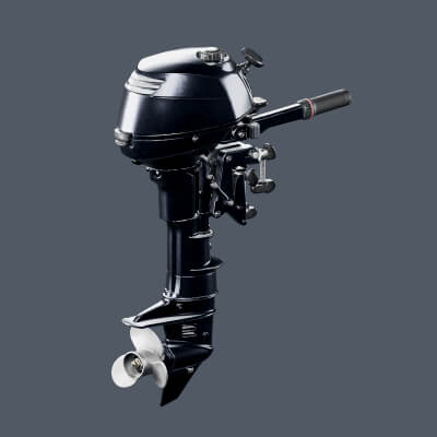 Outboard Motor with Animated Propeller by mrbean 3D Model