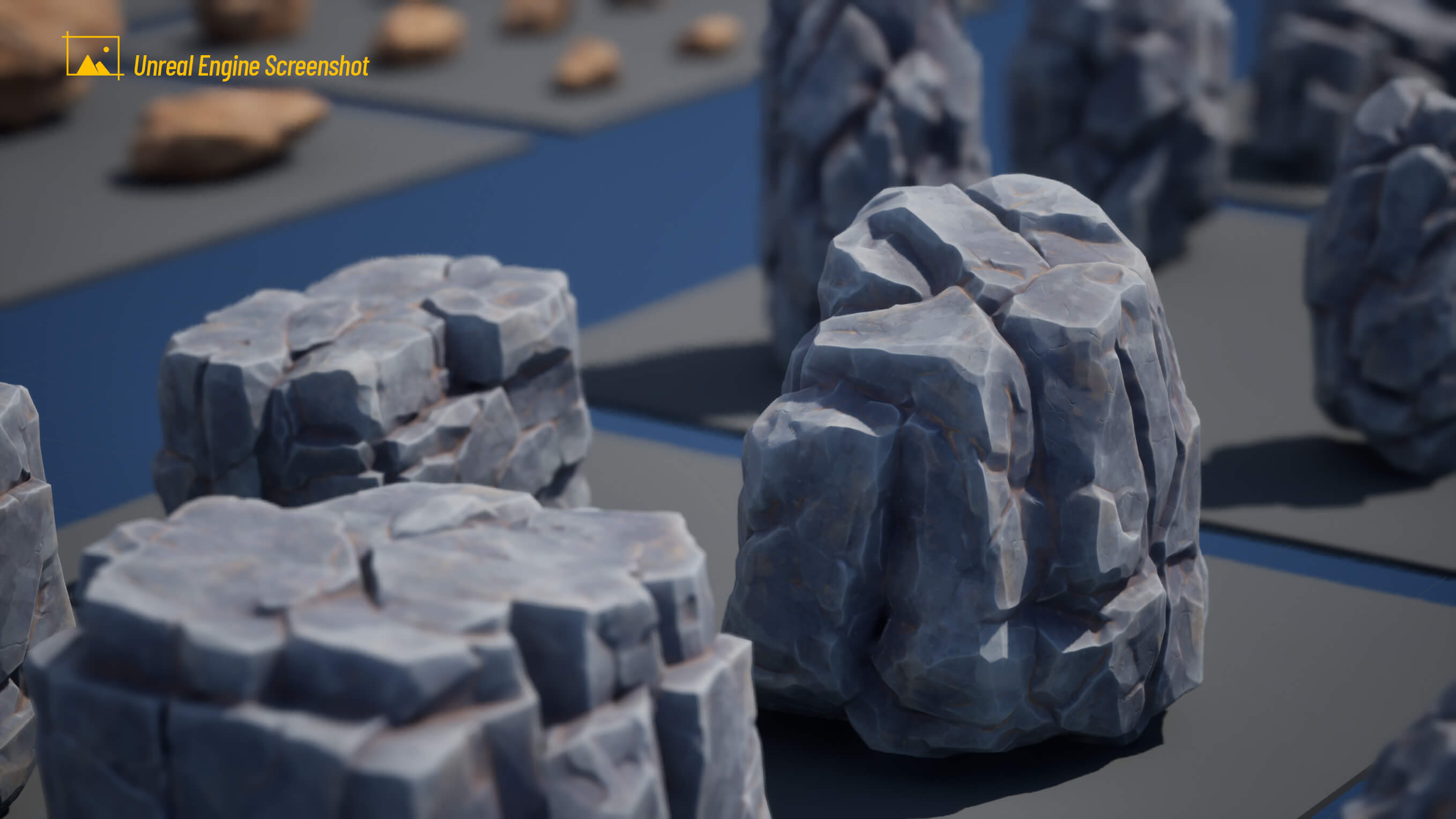 35 Stylized Rocks Collection 3D Model