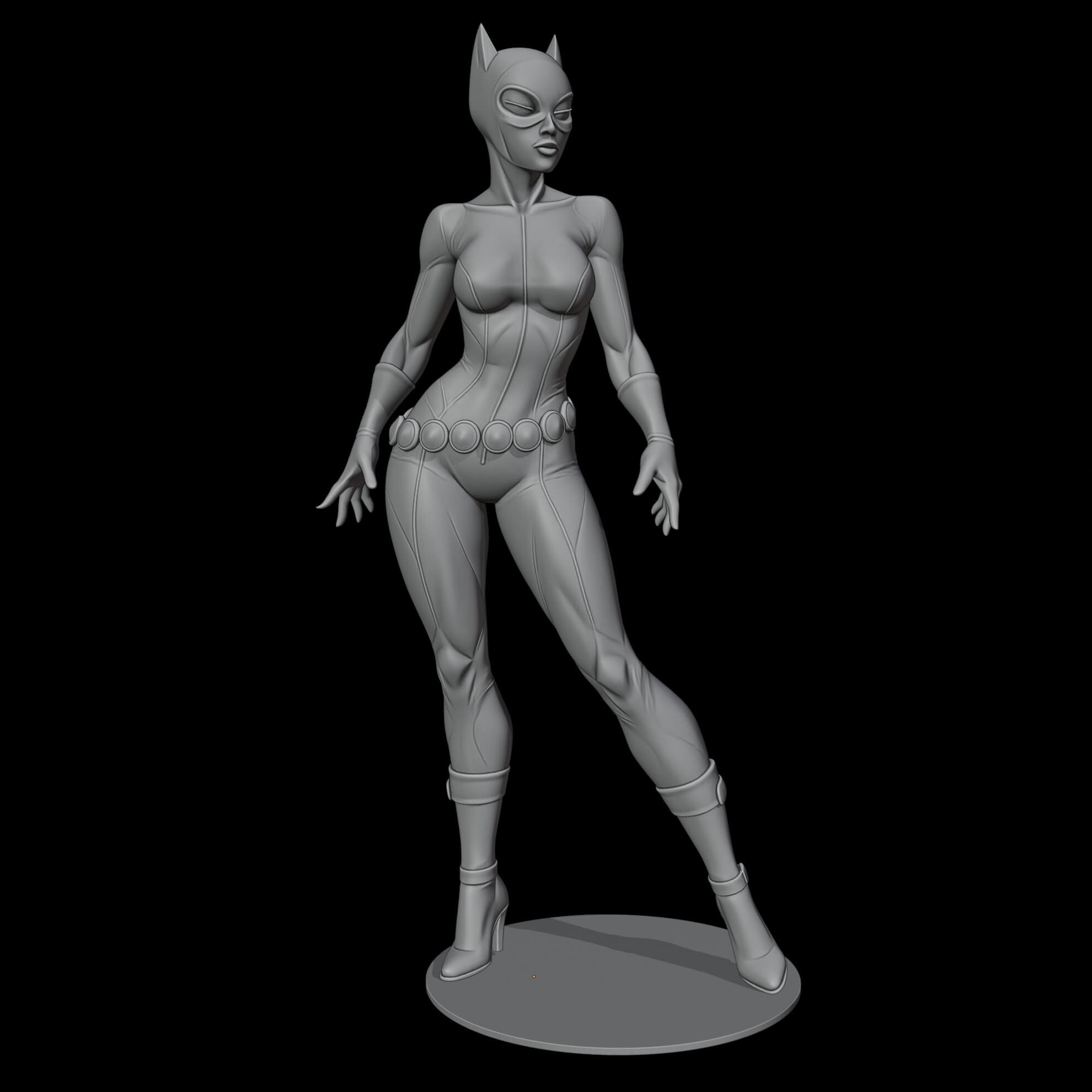 Classic Catwoman &ndash Multipart-Multicolor 3D Model