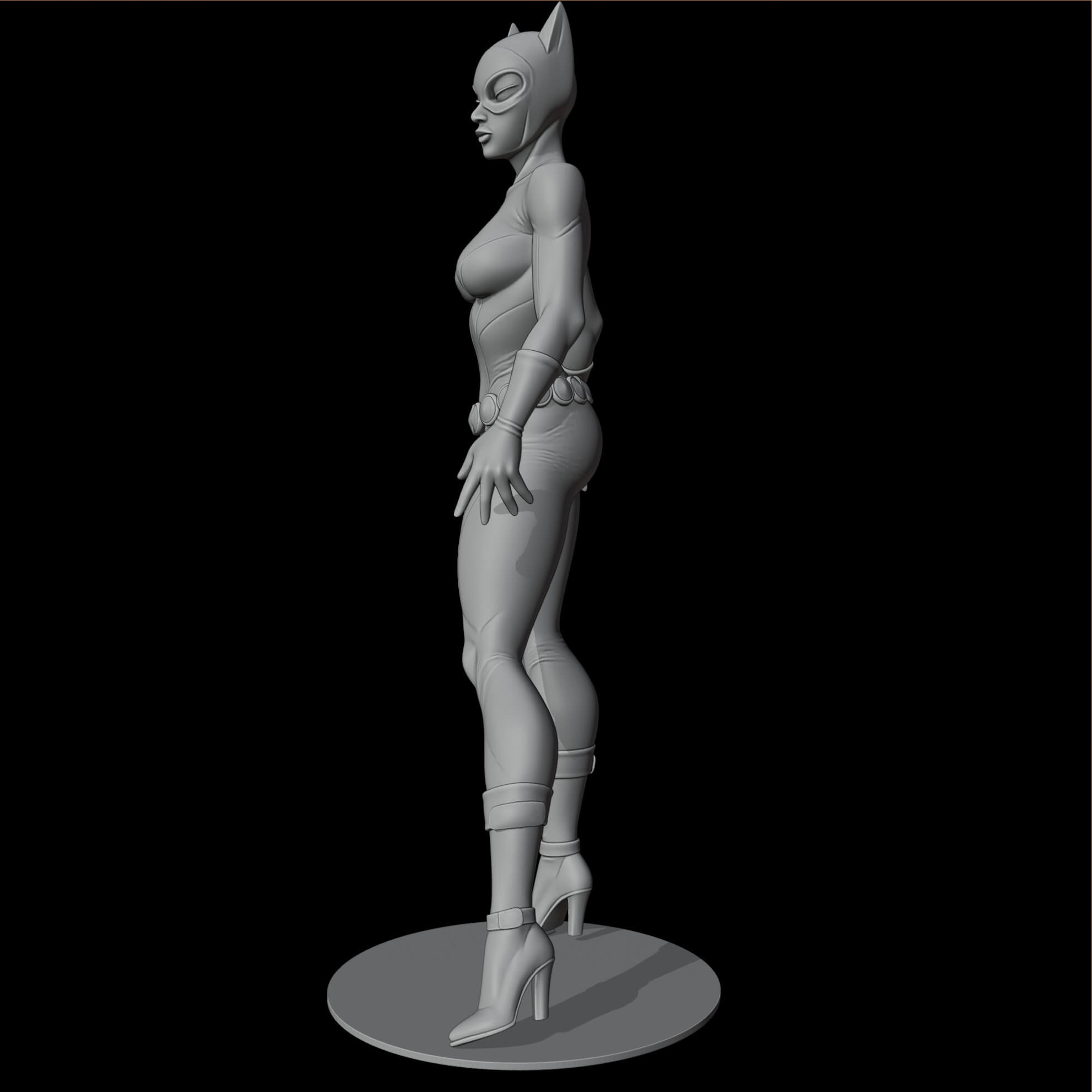 Classic Catwoman &ndash Multipart-Multicolor 3D Model