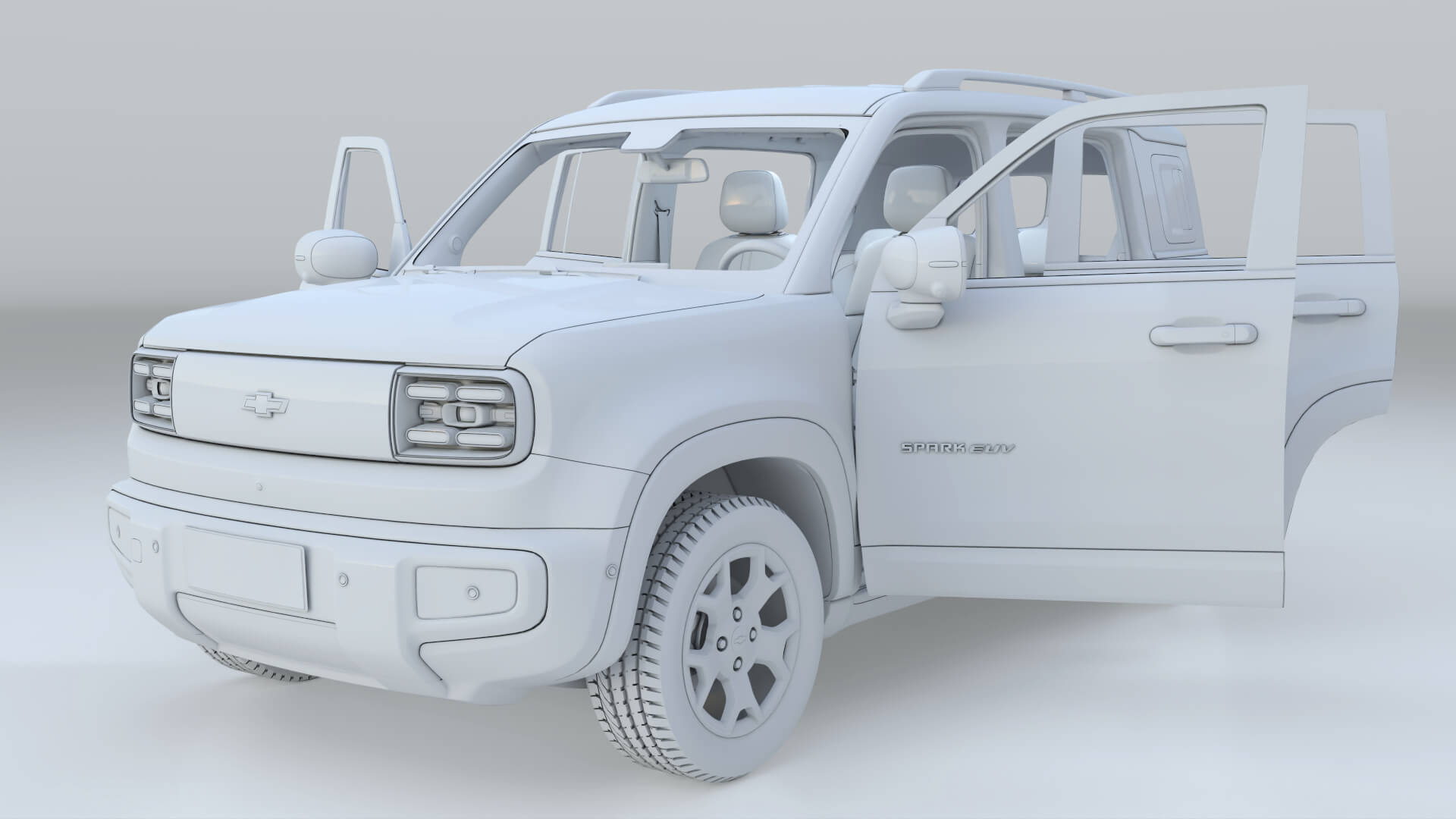 2026 Chevrolet Spark EUV with Interior 3D Model