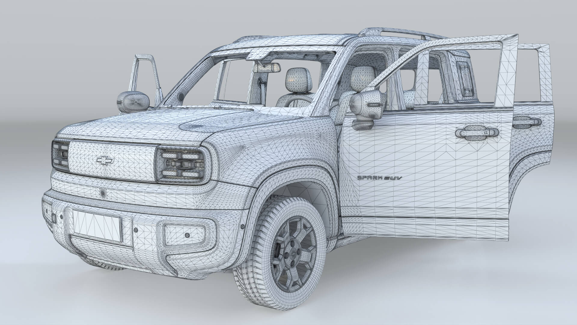2026 Chevrolet Spark EUV with Interior 3D Model