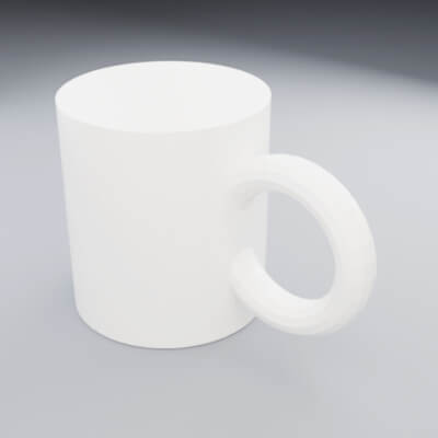 Ceramic Coffee Mug - Low Poly 3D Model