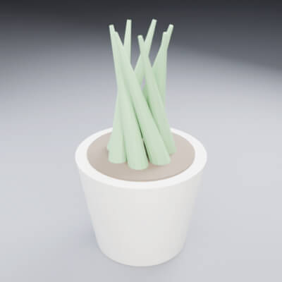 Planter Pot - Low Poly 3D Model