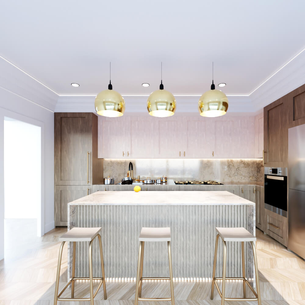 Modern Luxury Kitchen Interior &ndash High-End 3D Visualiza 3D Model