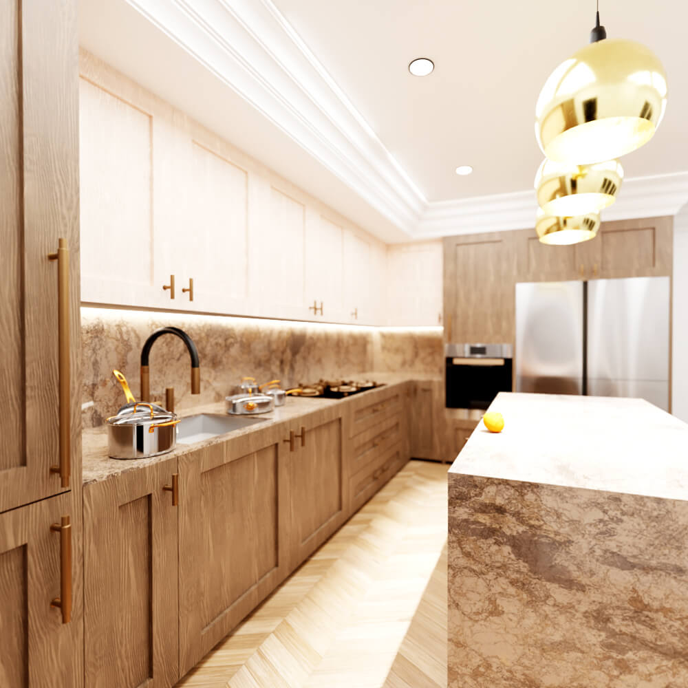 Modern Luxury Kitchen Interior &ndash High-End 3D Visualiza 3D Model