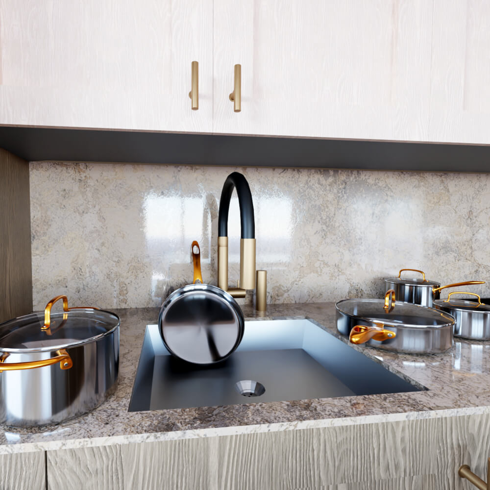 Modern Luxury Kitchen Interior &ndash High-End 3D Visualiza 3D Model