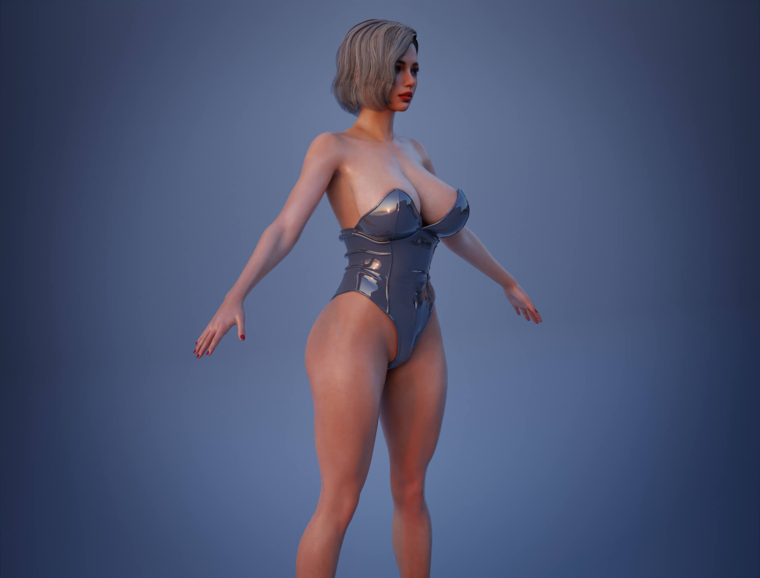Brynn Realistic 3D Female Character Multiple Outfits Blender 3D Model
