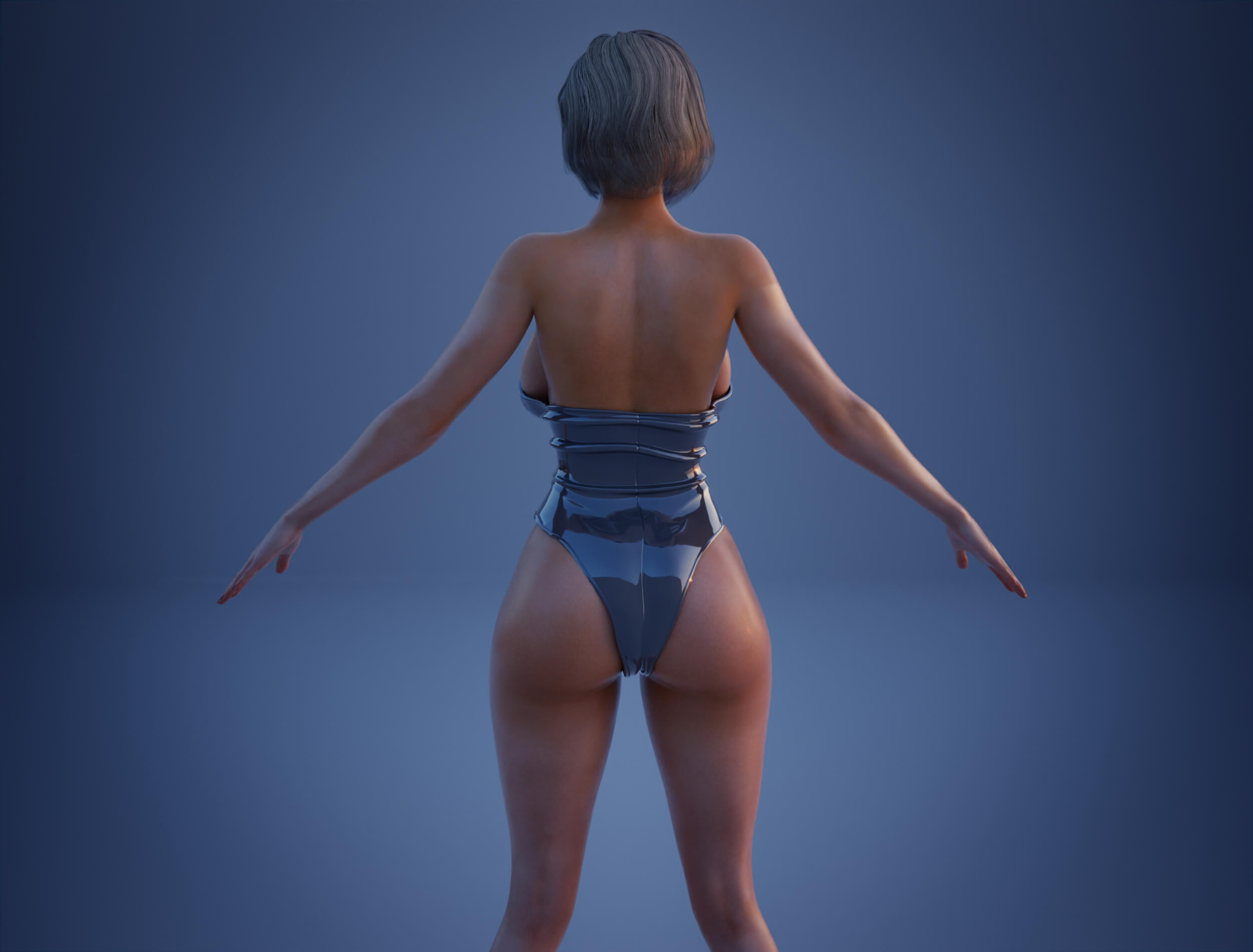 Brynn Realistic 3D Female Character Multiple Outfits Blender 3D Model
