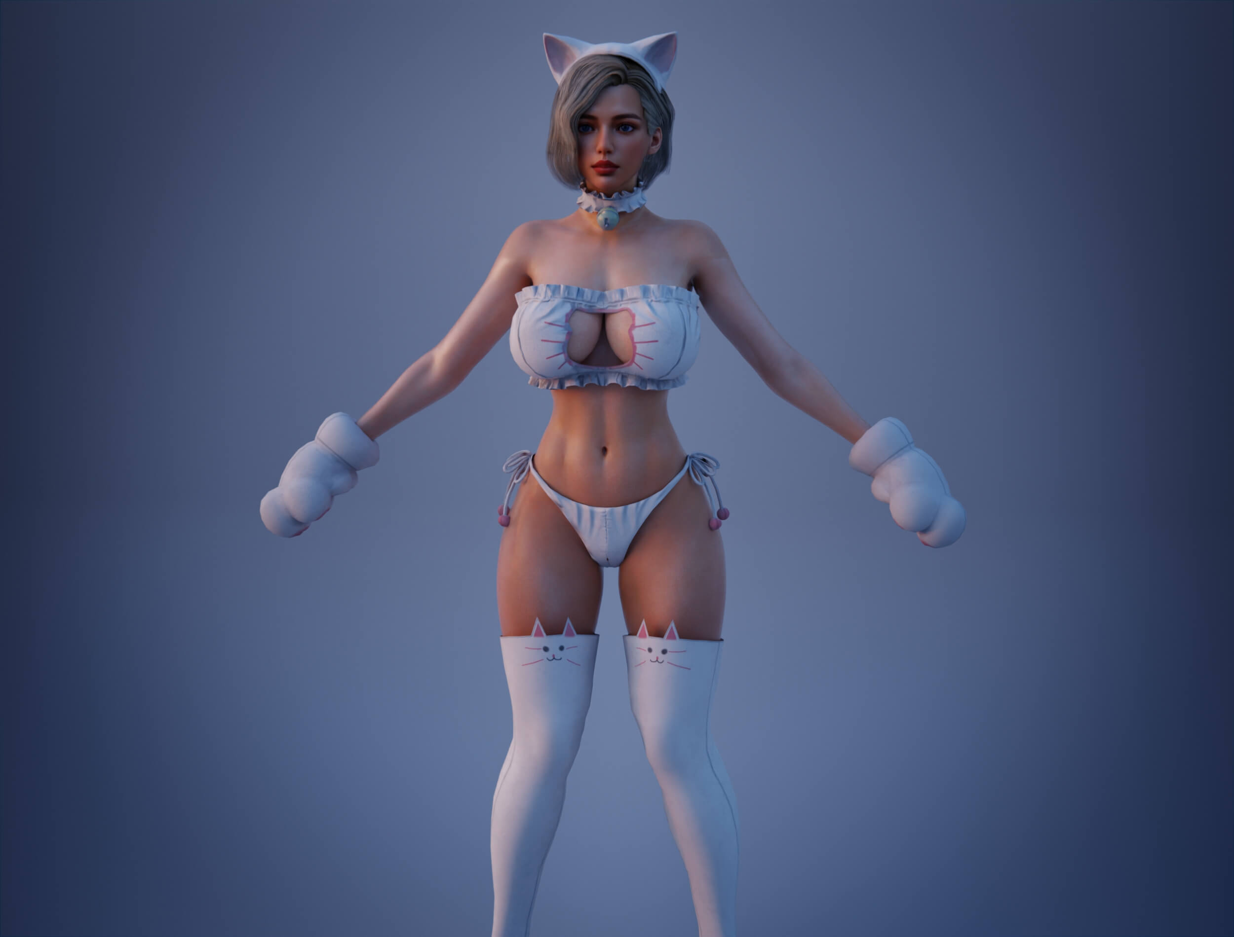 Brynn Realistic 3D Female Character Multiple Outfits Blender 3D Model