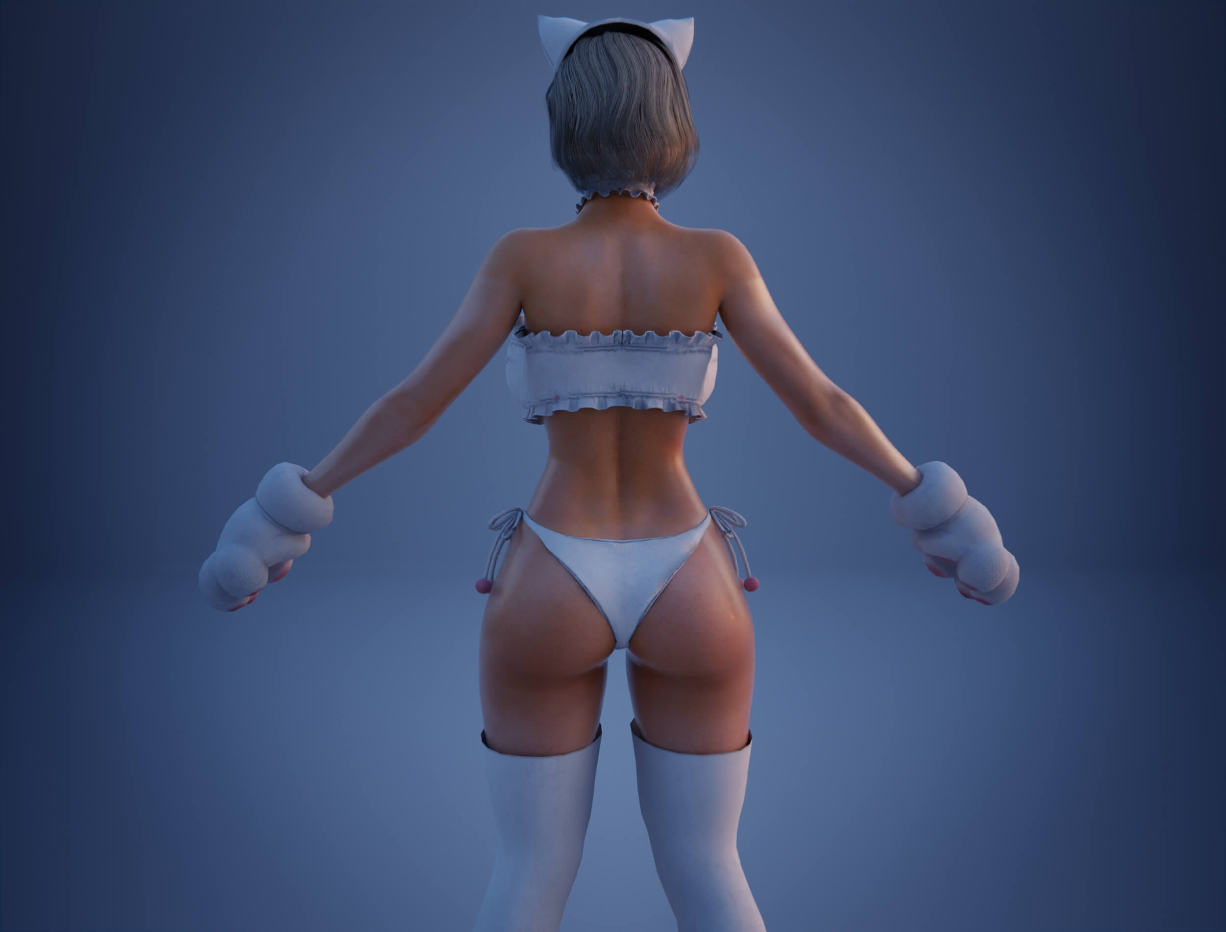Brynn Realistic 3D Female Character Multiple Outfits Blender 3D Model