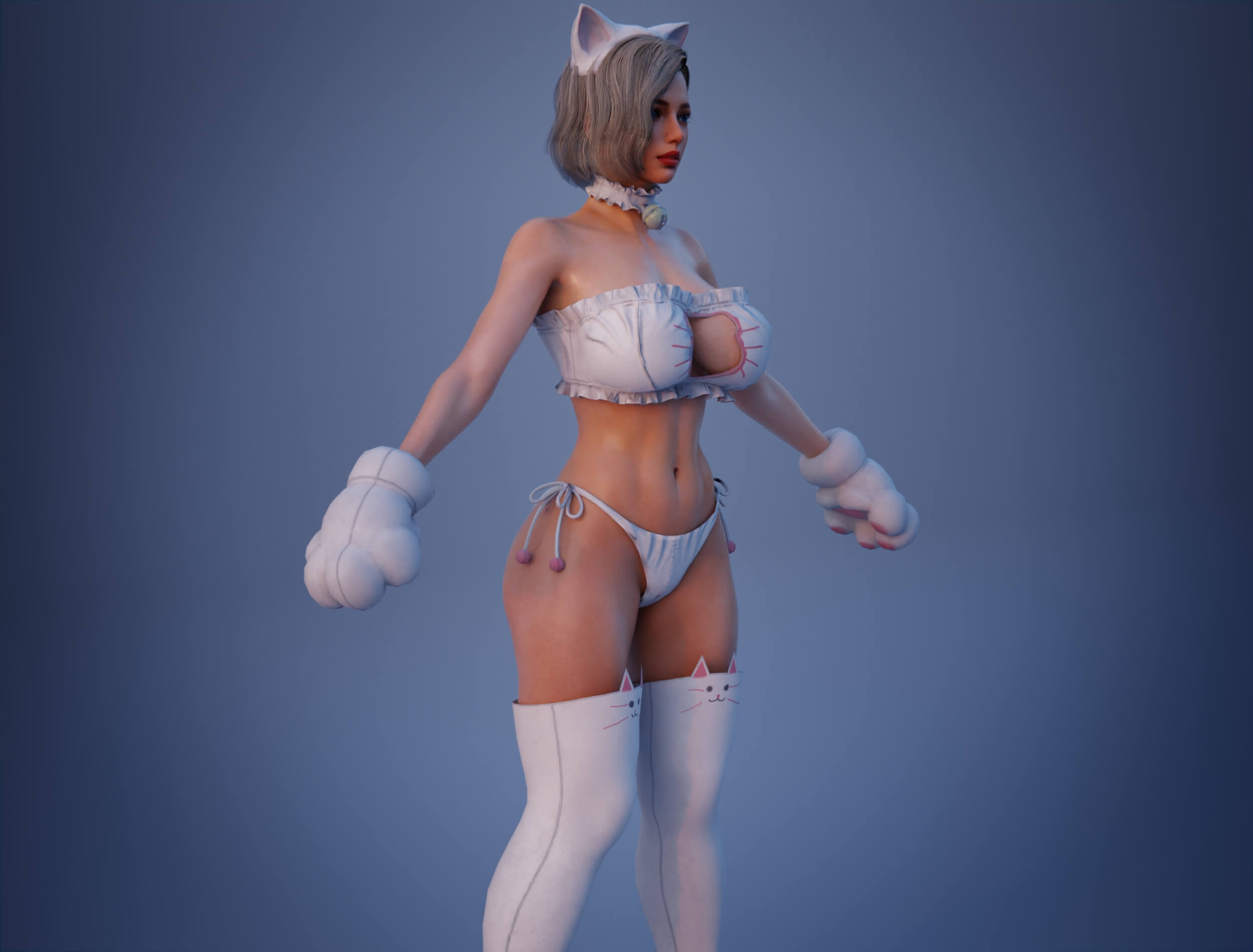 Brynn Realistic 3D Female Character Multiple Outfits Blender 3D Model