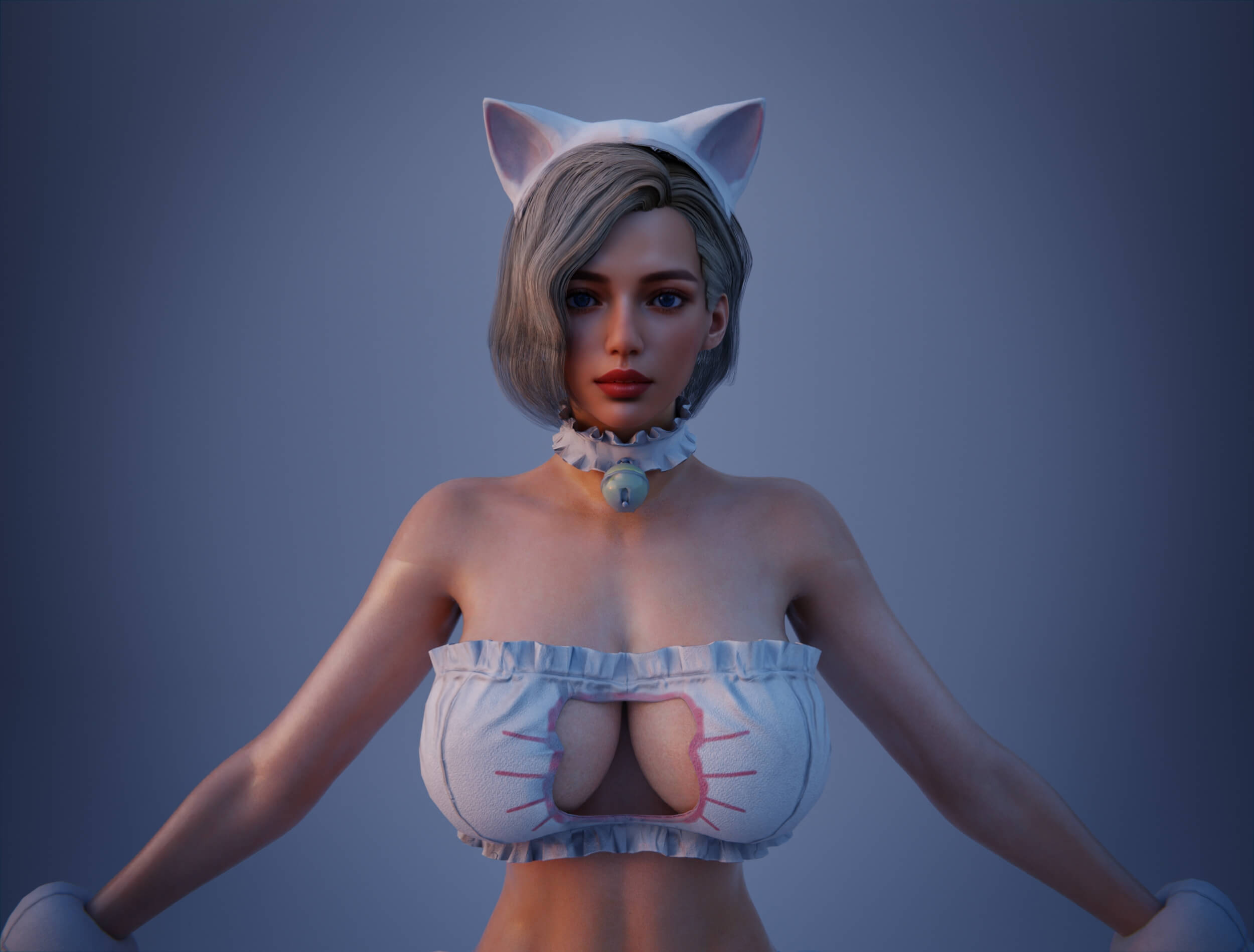 Brynn Realistic 3D Female Character Multiple Outfits Blender 3D Model