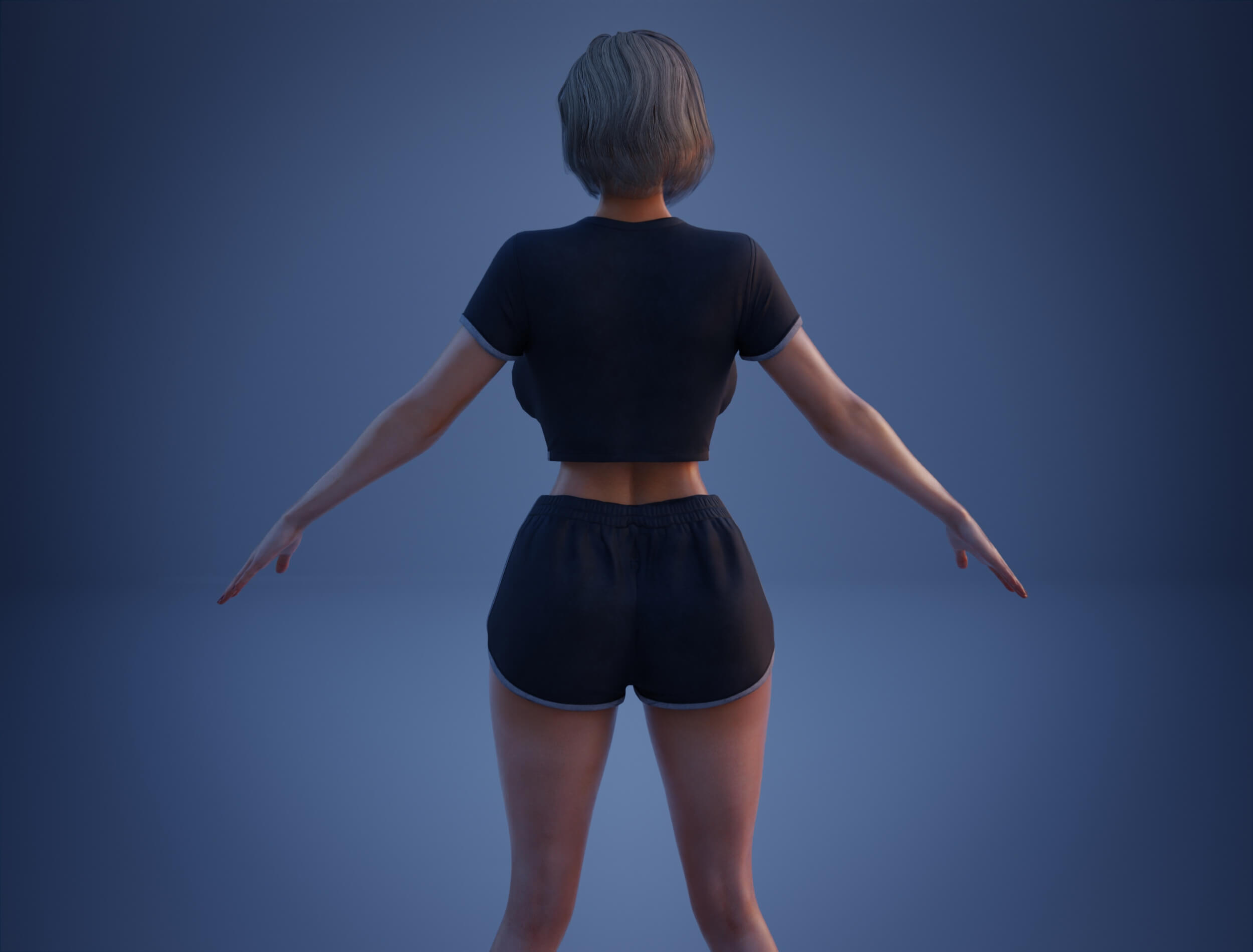 Brynn Realistic 3D Female Character Multiple Outfits Blender 3D Model