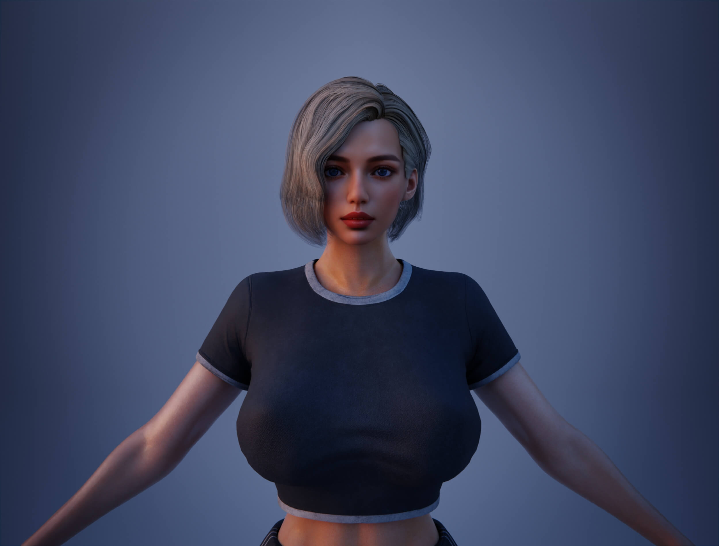 Brynn Realistic 3D Female Character Multiple Outfits Blender 3D Model