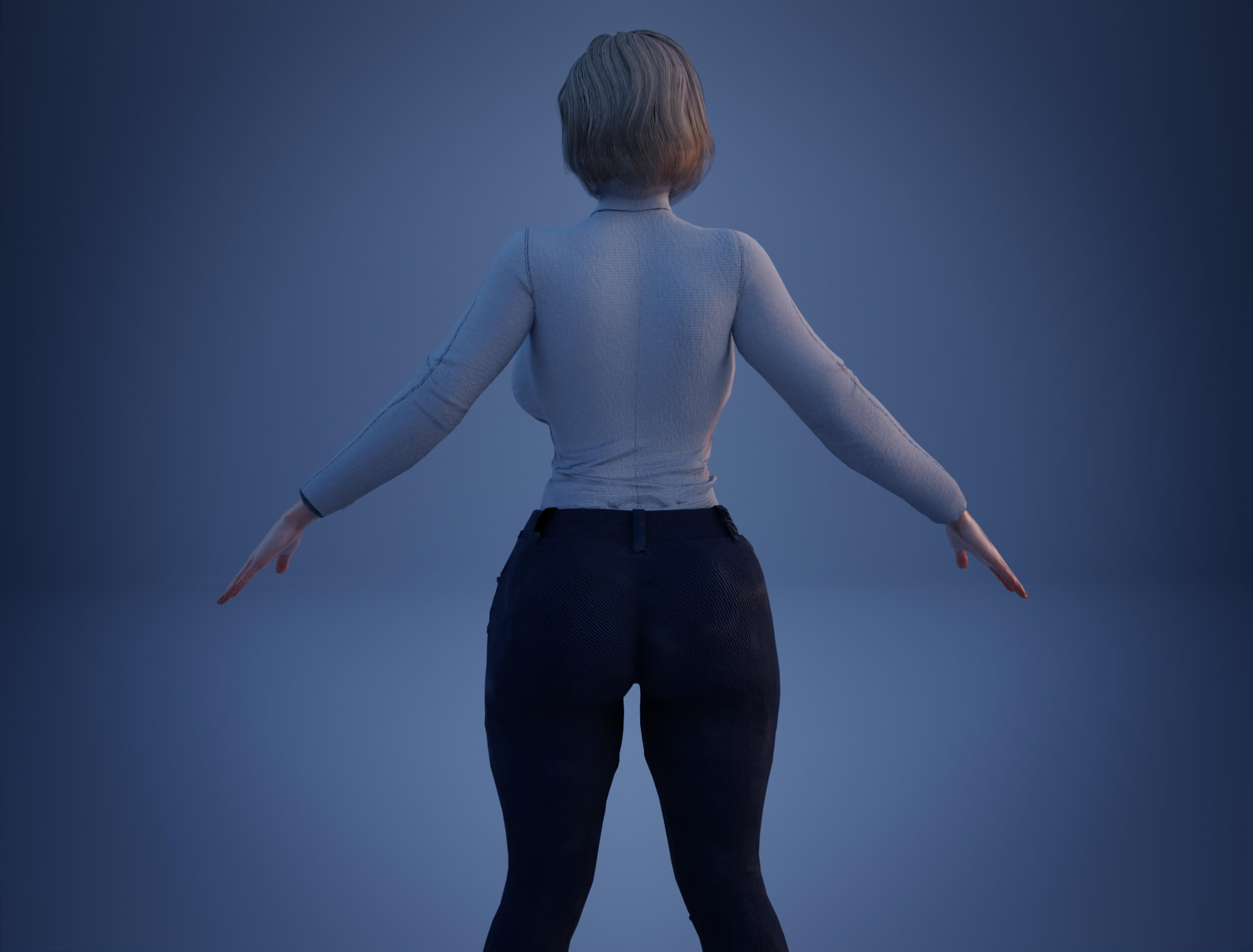 Brynn Realistic 3D Female Character Multiple Outfits Blender 3D Model