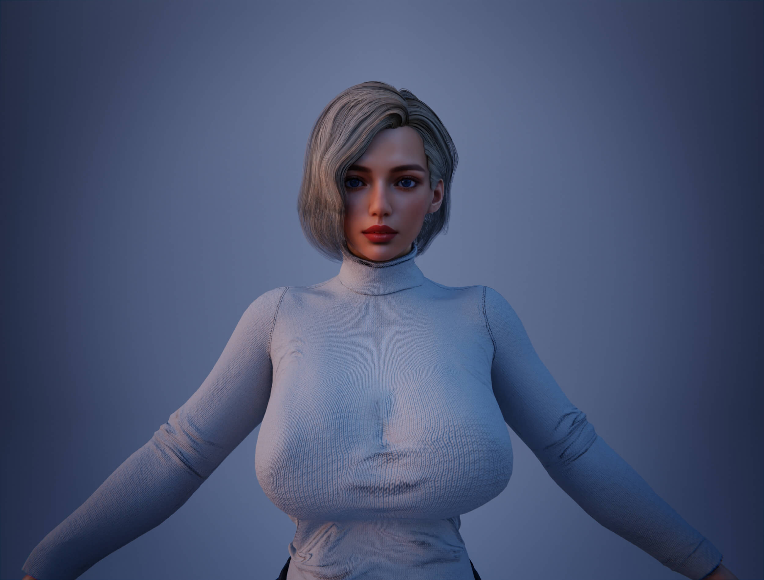 Brynn Realistic 3D Female Character Multiple Outfits Blender 3D Model