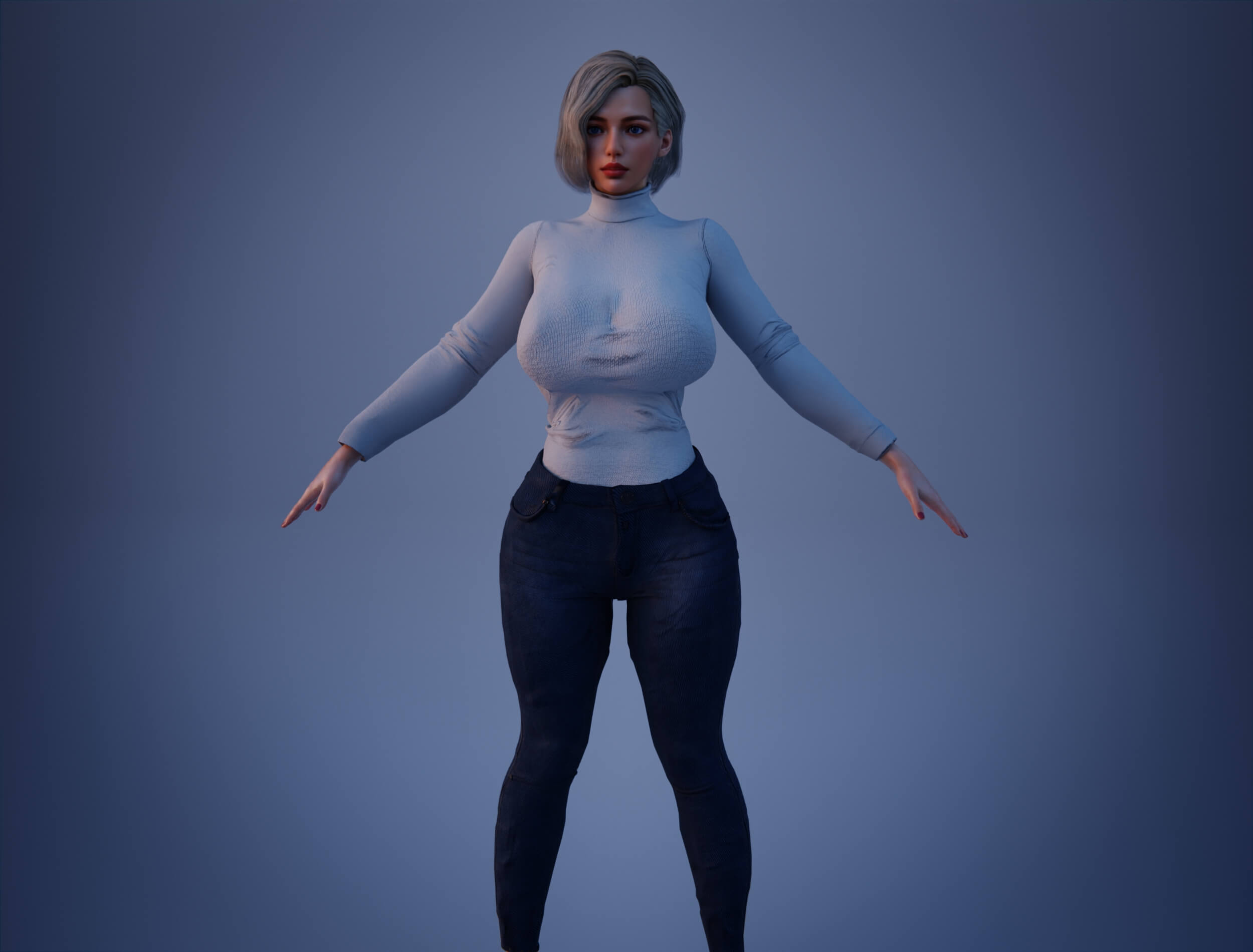 Brynn Realistic 3D Female Character Multiple Outfits Blender 3D Model