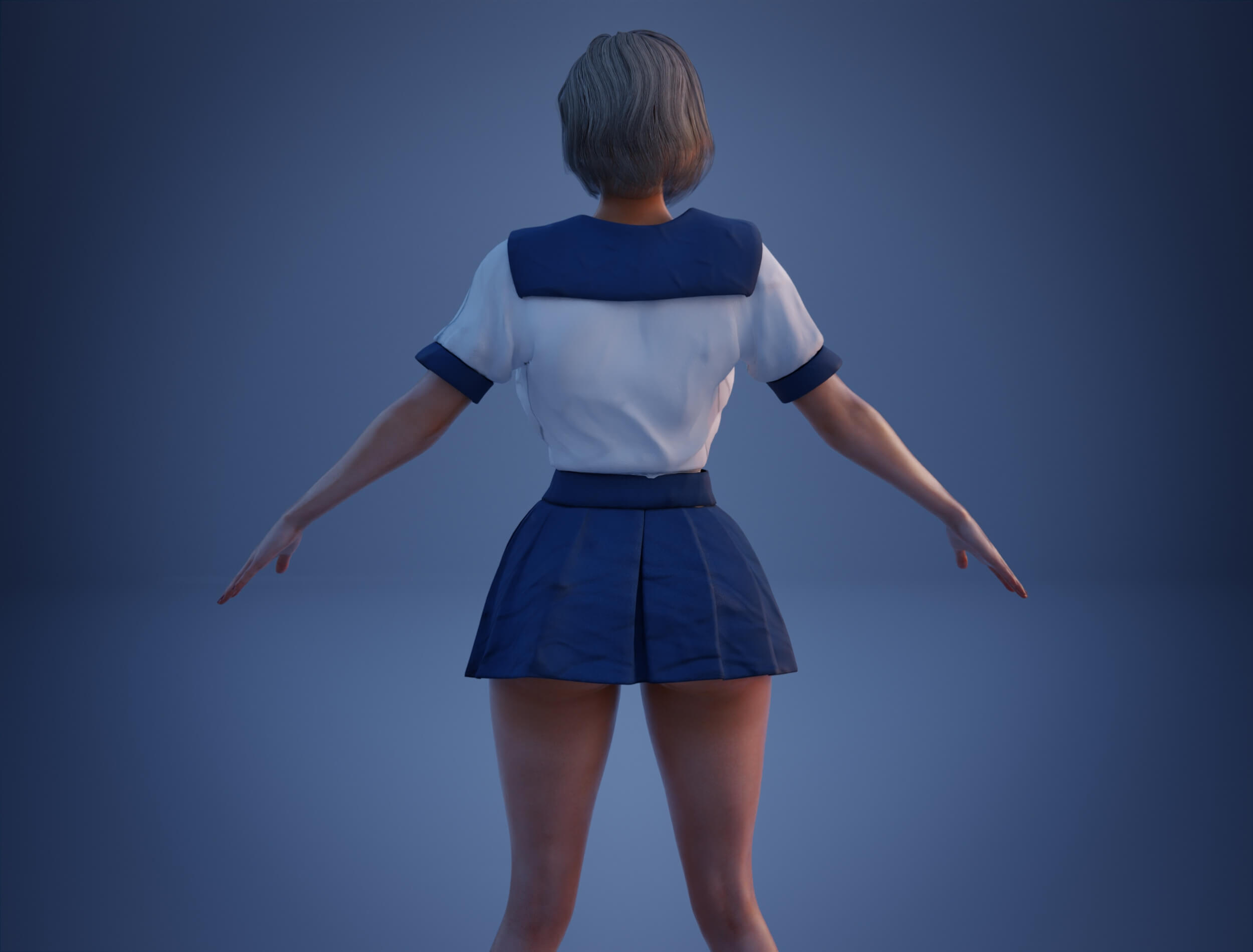Brynn Realistic 3D Female Character Multiple Outfits Blender 3D Model